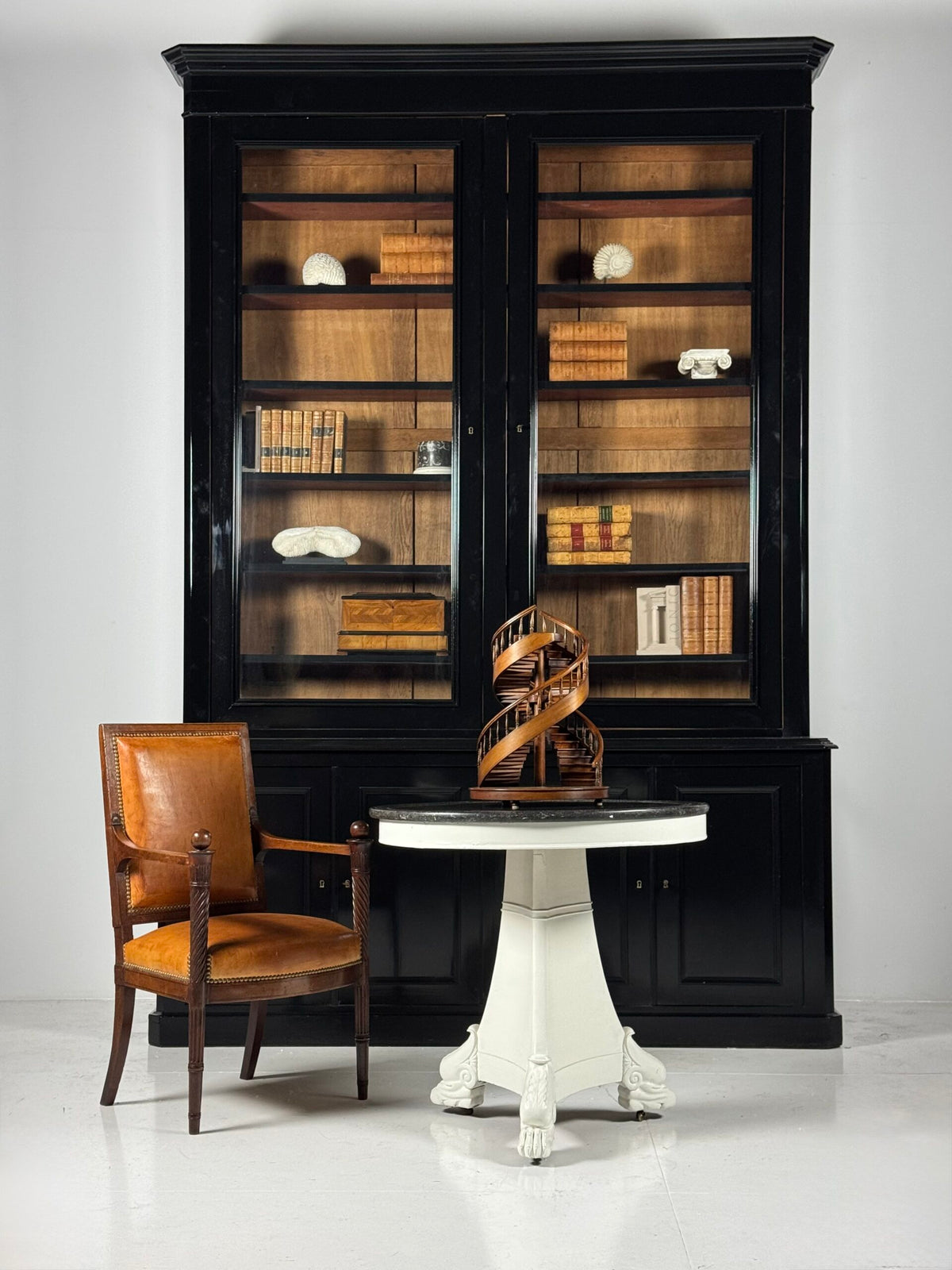 Very Large Louis Philippe Library Bookcase, 303 cm, Late 19th Century, photo 6