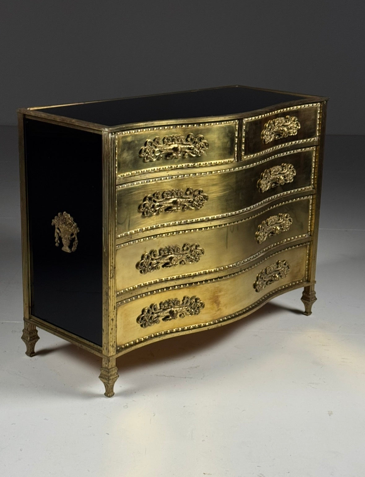 Gold Coloured Mid Century Copper Clad Chest of Drawers, Italy, photo 4