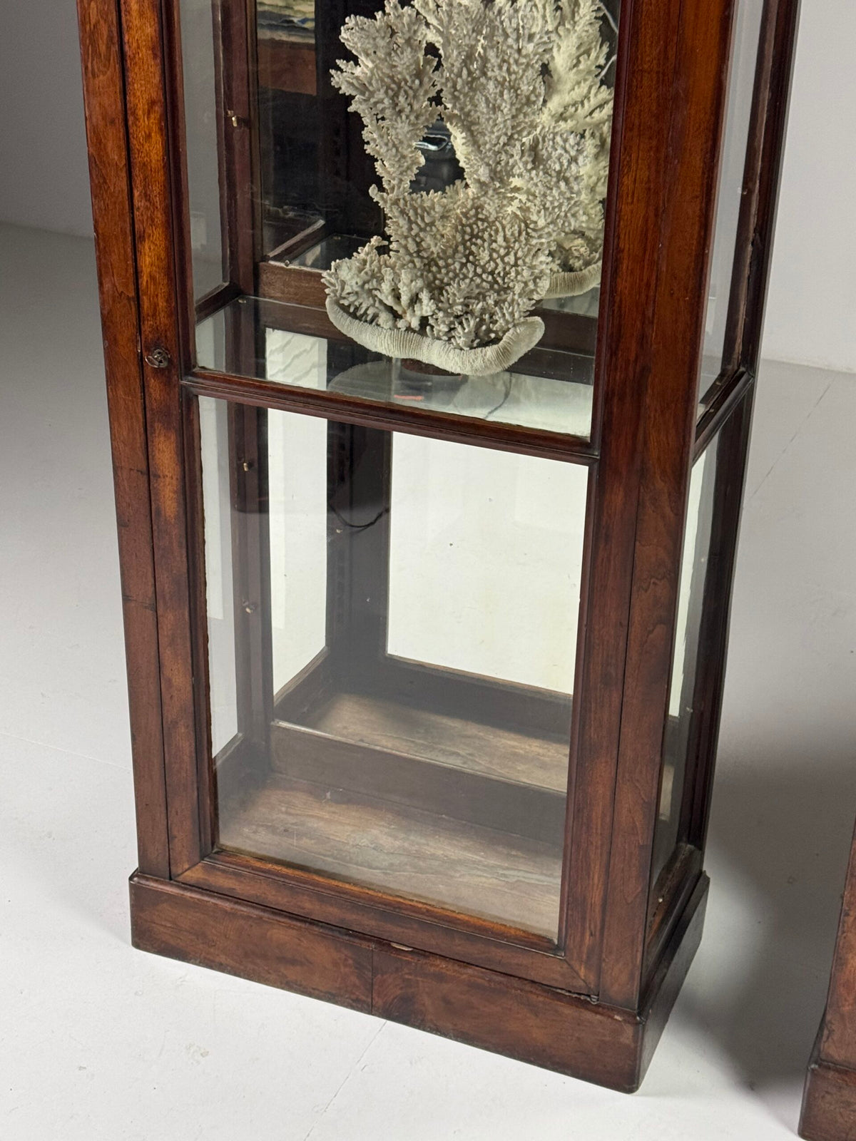 Pair of French Mahogany Veneer Display Cabinets, photo 11