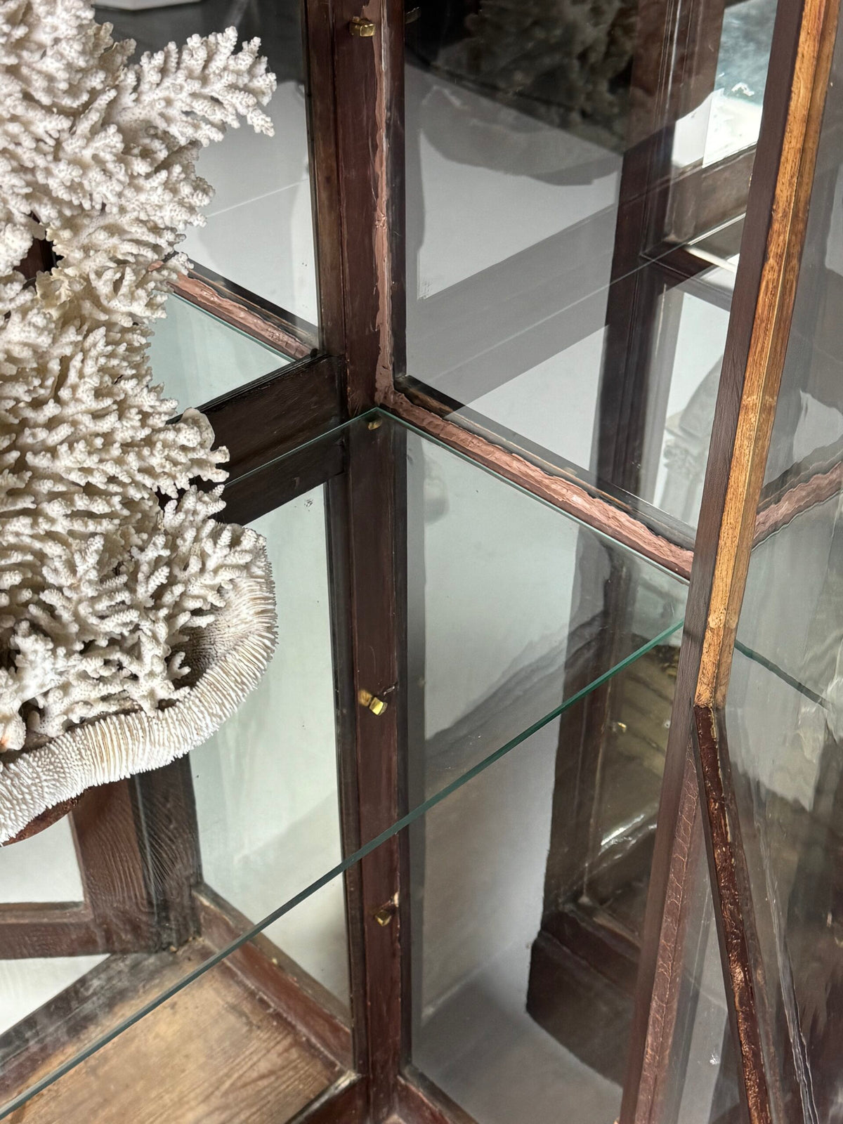 Pair of French Mahogany Veneer Display Cabinets, photo 5