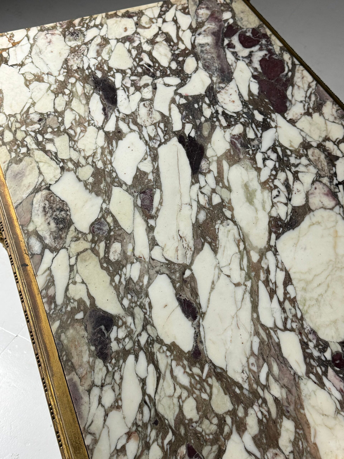 Louis XVI Style Center Table with Breccia Medicea Marble Top, photo 17