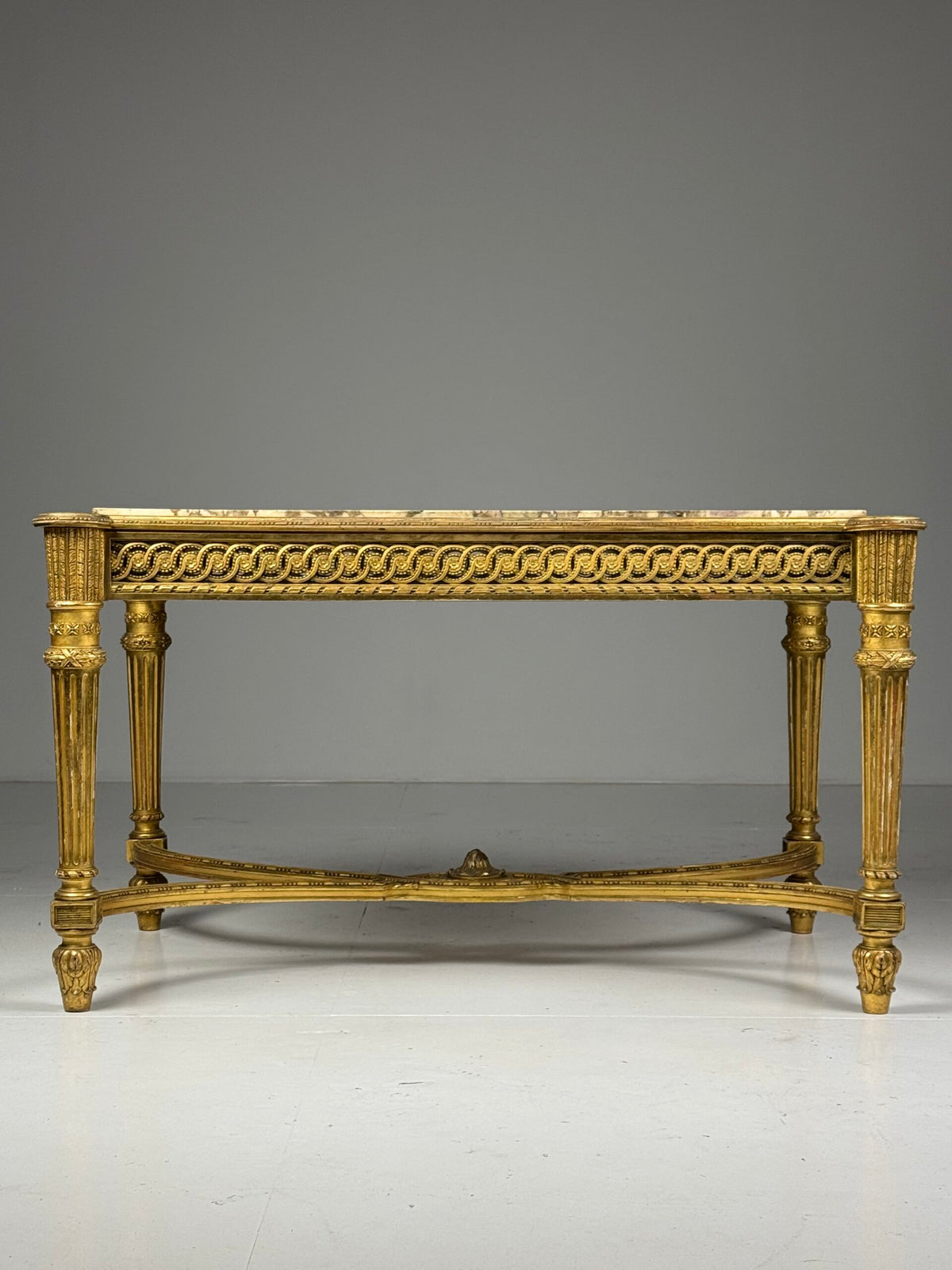 Louis XVI Style Center Table with Breccia Medicea Marble Top, photo 9