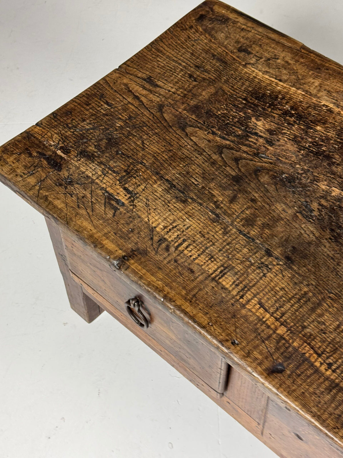 Spanish Walnut Coffee Table with Three Drawers, 18th Century, photo 12