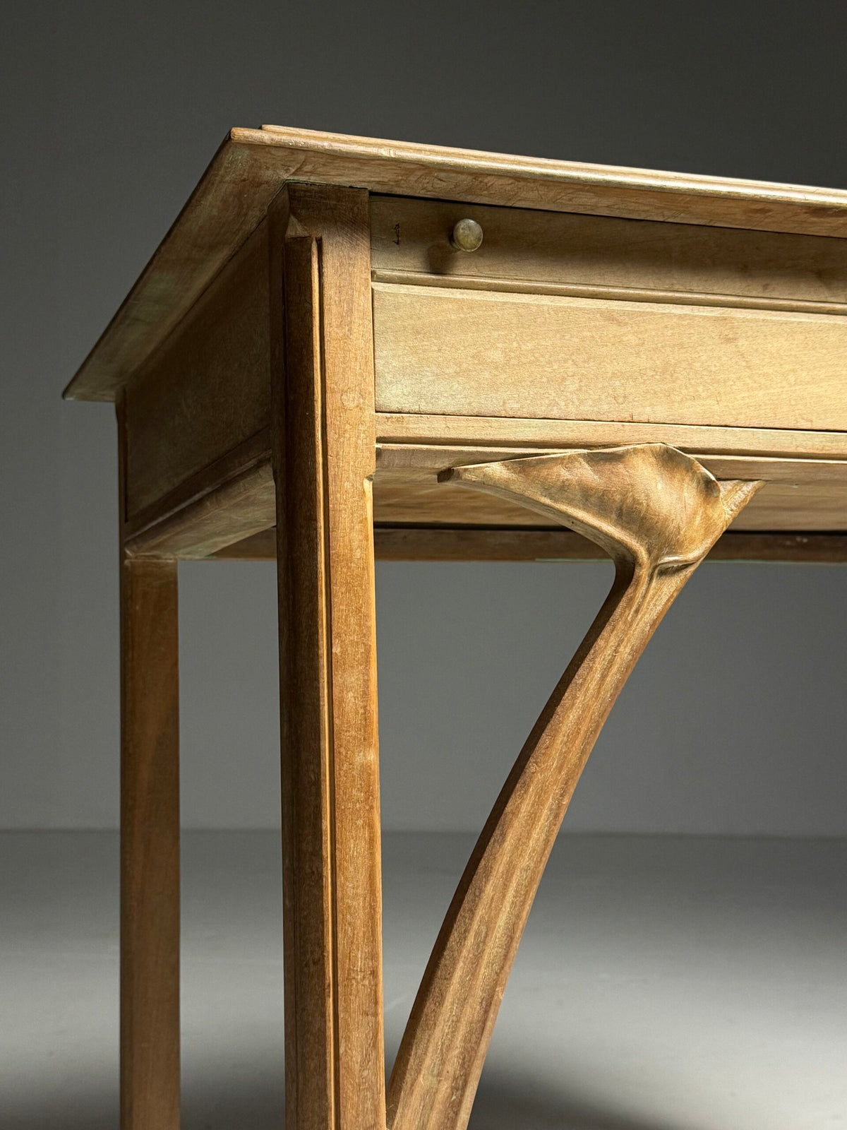 Art Nouveau Style Side Table with Carved Drawer, Early 20th Century, photo 10