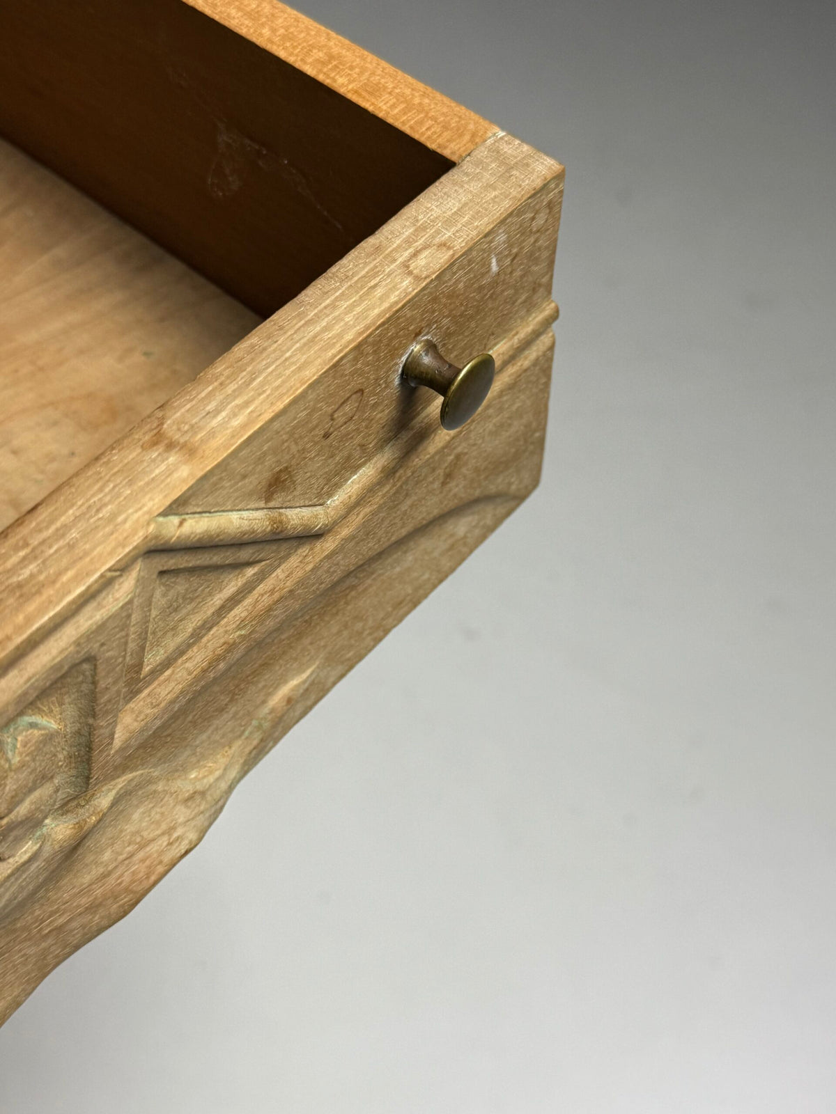 Art Nouveau Style Side Table with Carved Drawer, Early 20th Century, photo 7