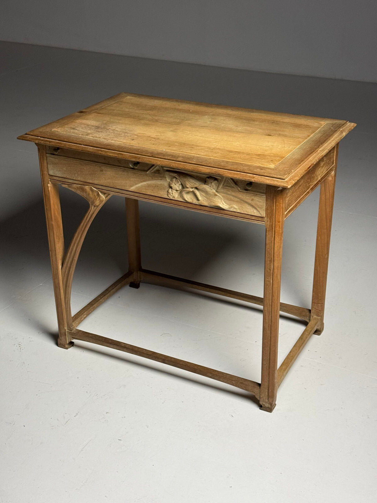 Art Nouveau Style Side Table with Carved Drawer, Early 20th Century, photo 3