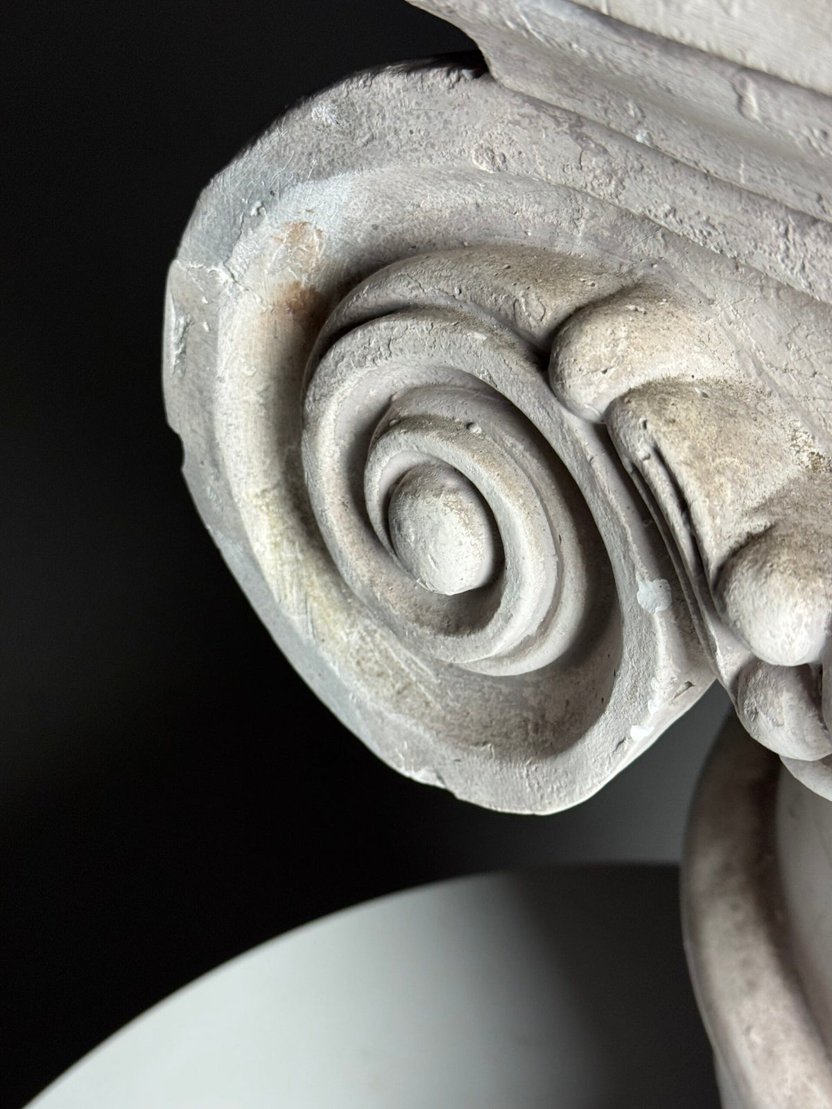 Ionic Plaster Capital on Black Plinth, England, photo 6