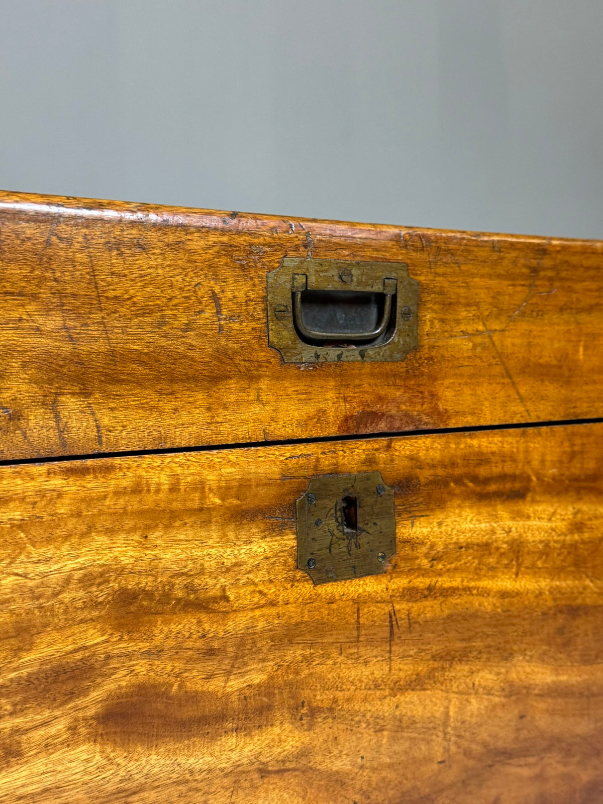 English Camphor Wood Campaign Chest, 19th Century, photo 32