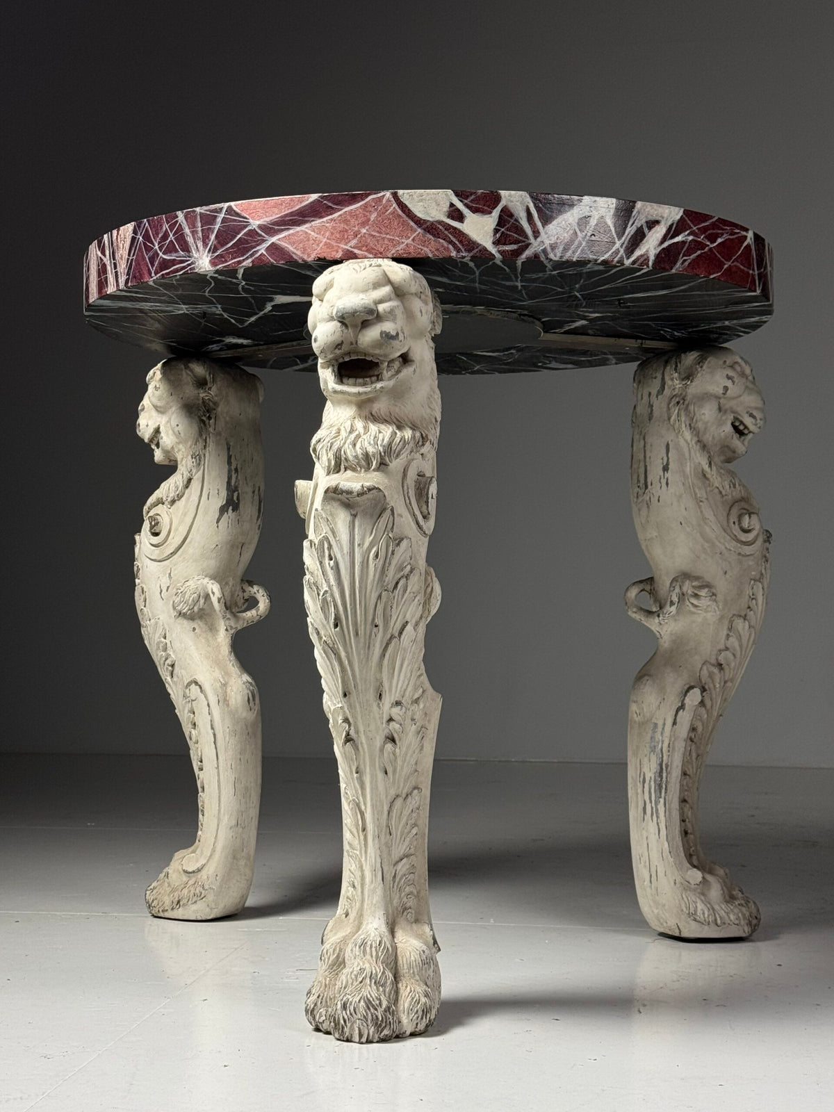 Grand Tour Style Faux Marble Center Table, Early 20th Century, photo 22