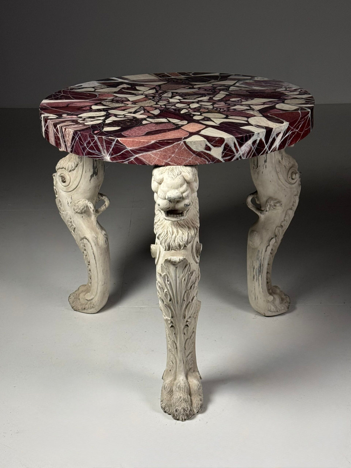 Grand Tour Style Faux Marble Center Table, Early 20th Century, photo 21