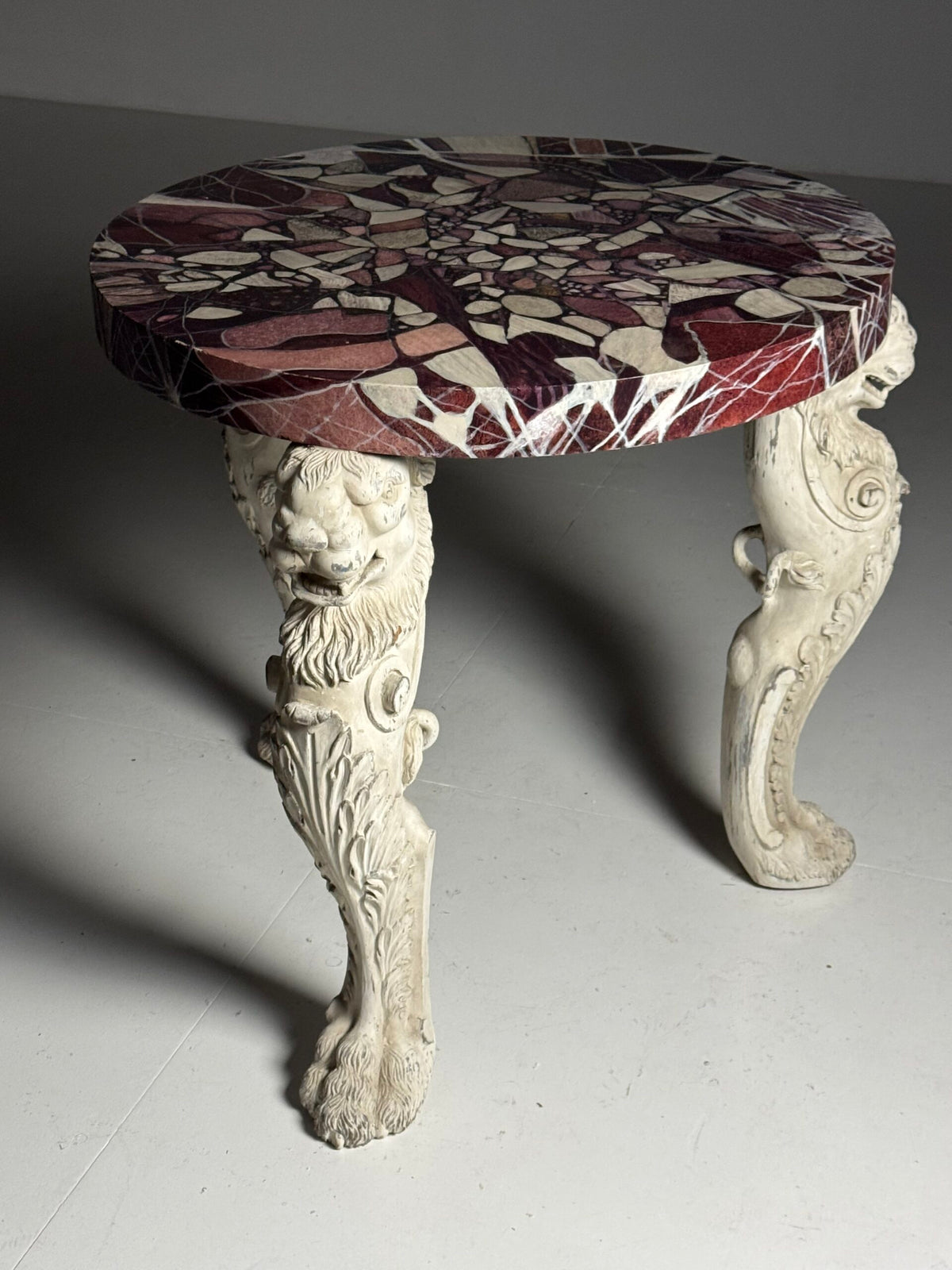 Grand Tour Style Faux Marble Center Table, Early 20th Century, photo 15