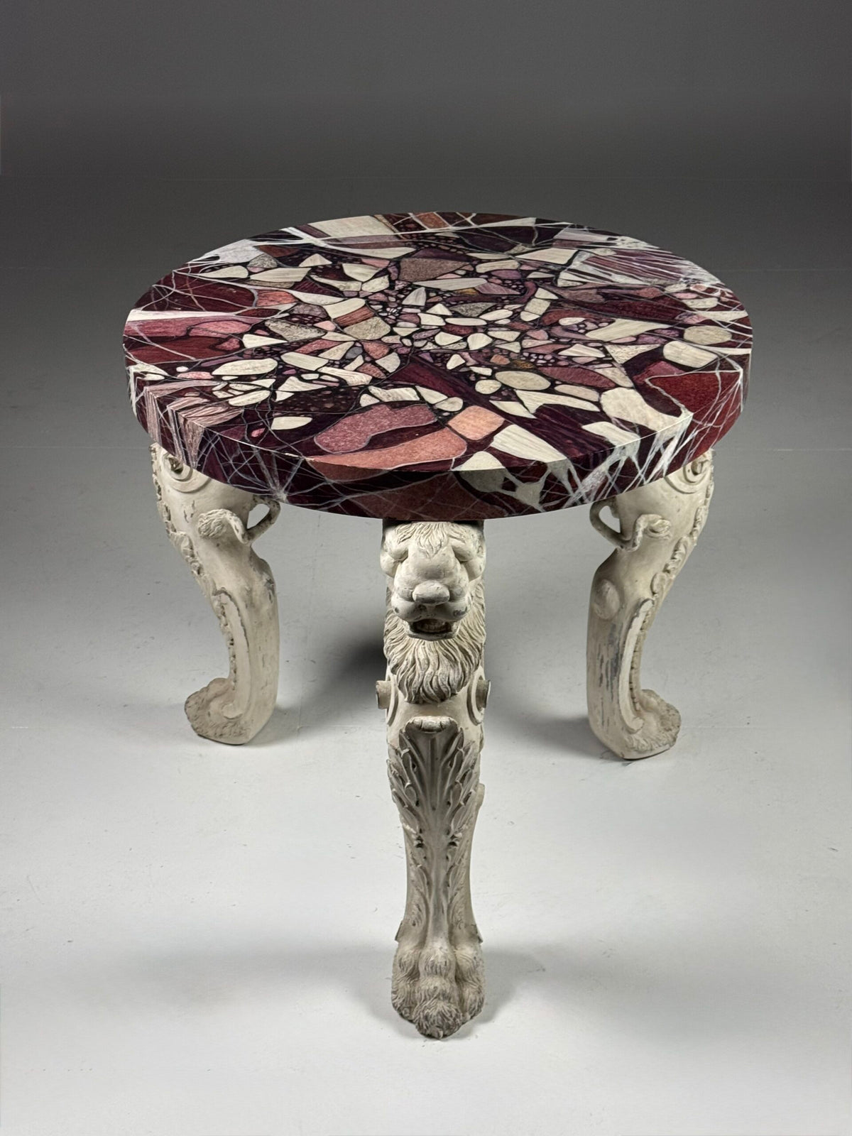 Grand Tour Style Faux Marble Center Table, Early 20th Century, photo 9