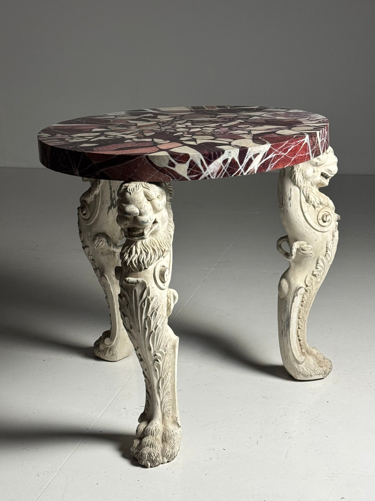 Grand Tour Style Faux Marble Center Table, Early 20th Century, photo 7