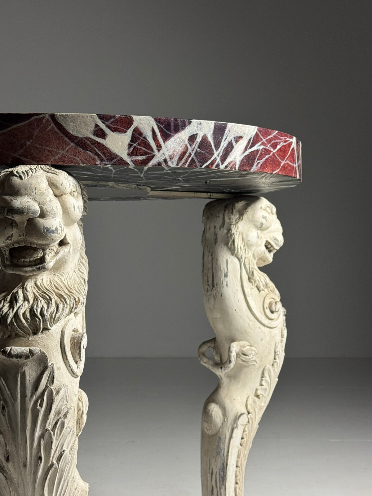 Grand Tour Style Faux Marble Center Table, Early 20th Century, photo 6