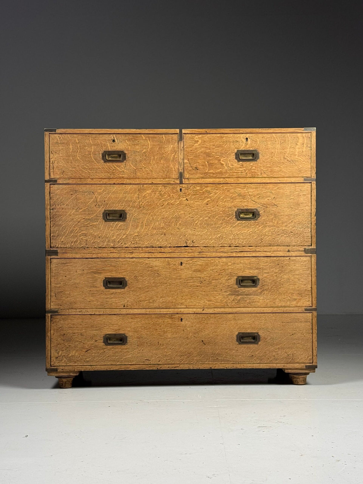 Oak Campaign Chest of Drawers, 19th Century, photo 27