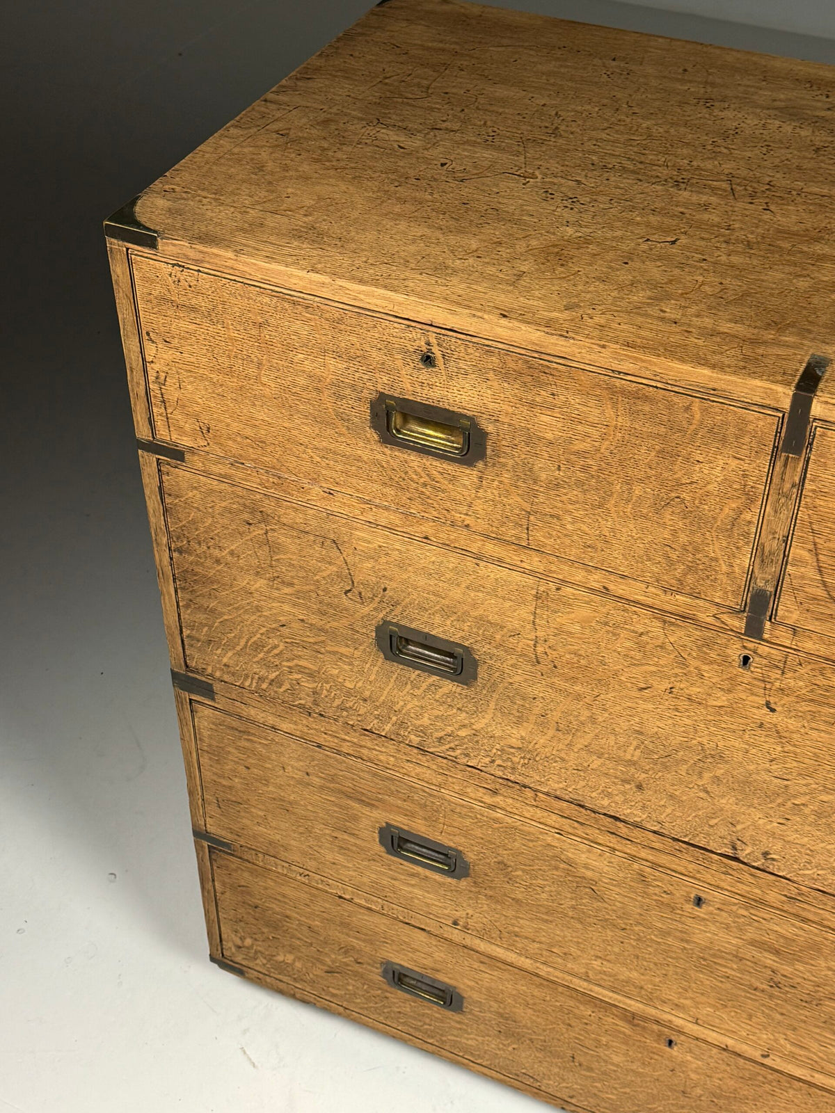 Oak Campaign Chest of Drawers, 19th Century, photo 21