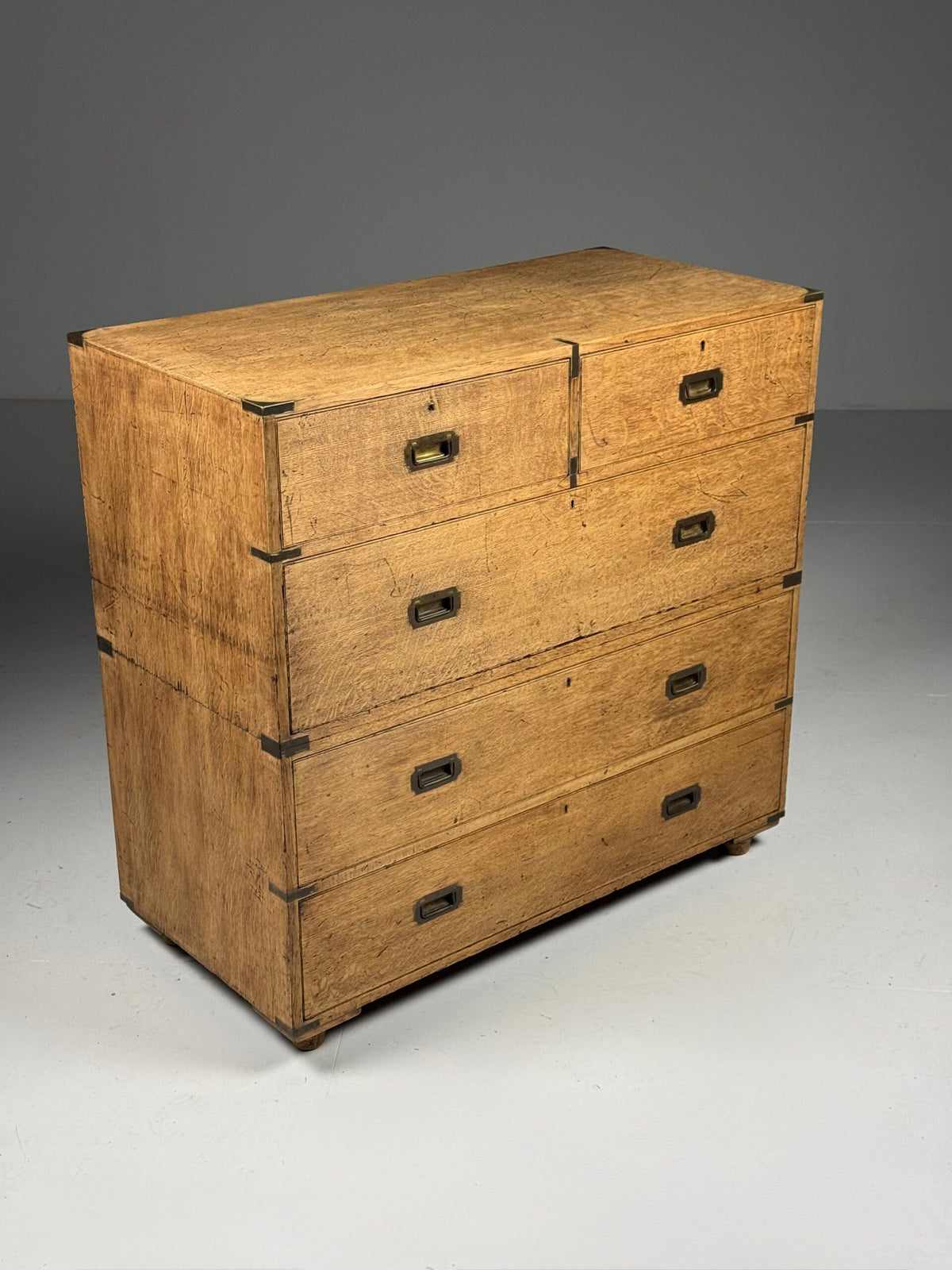 Oak Campaign Chest of Drawers, 19th Century, photo 14