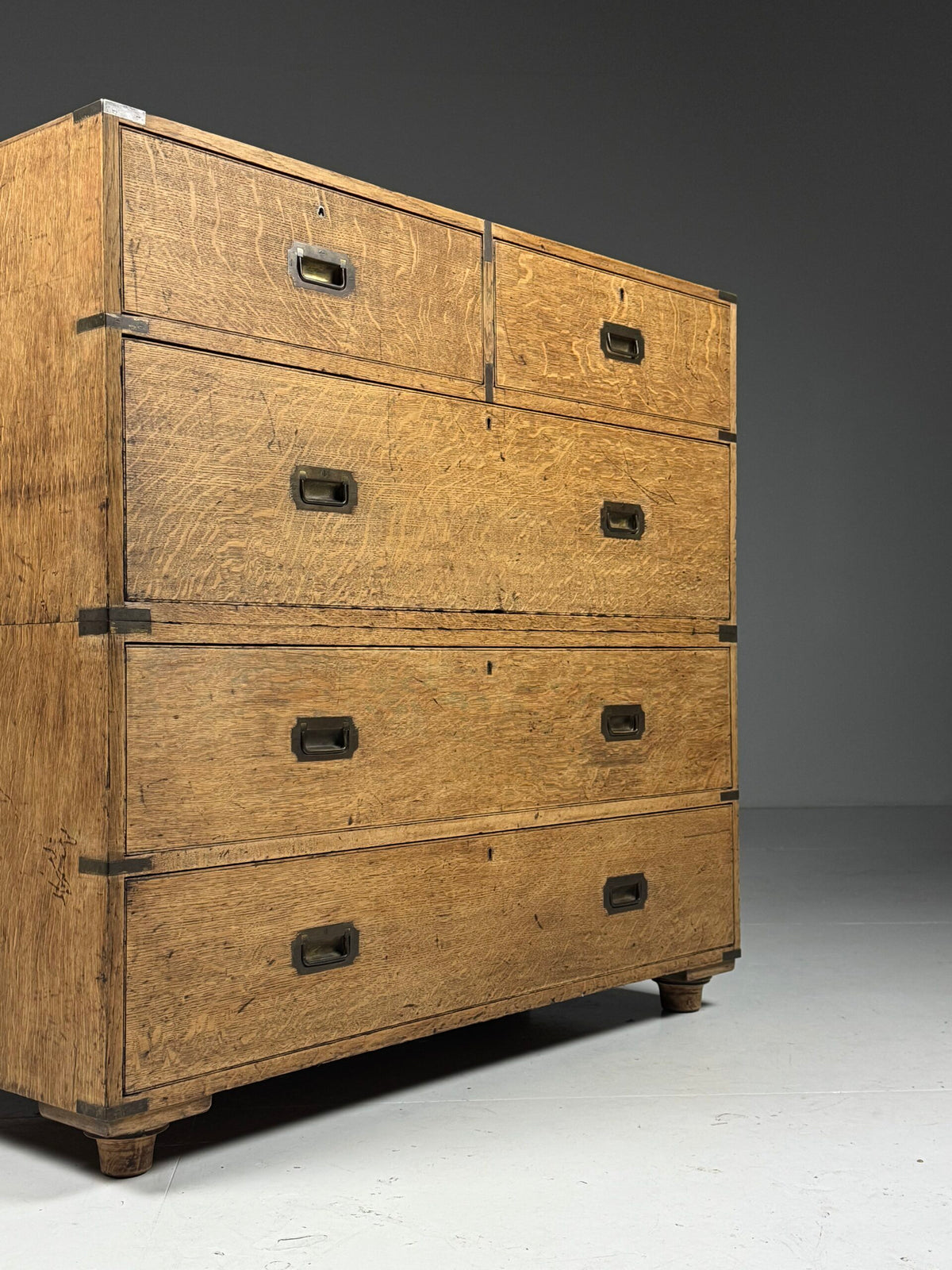 Oak Campaign Chest of Drawers, 19th Century, photo 10