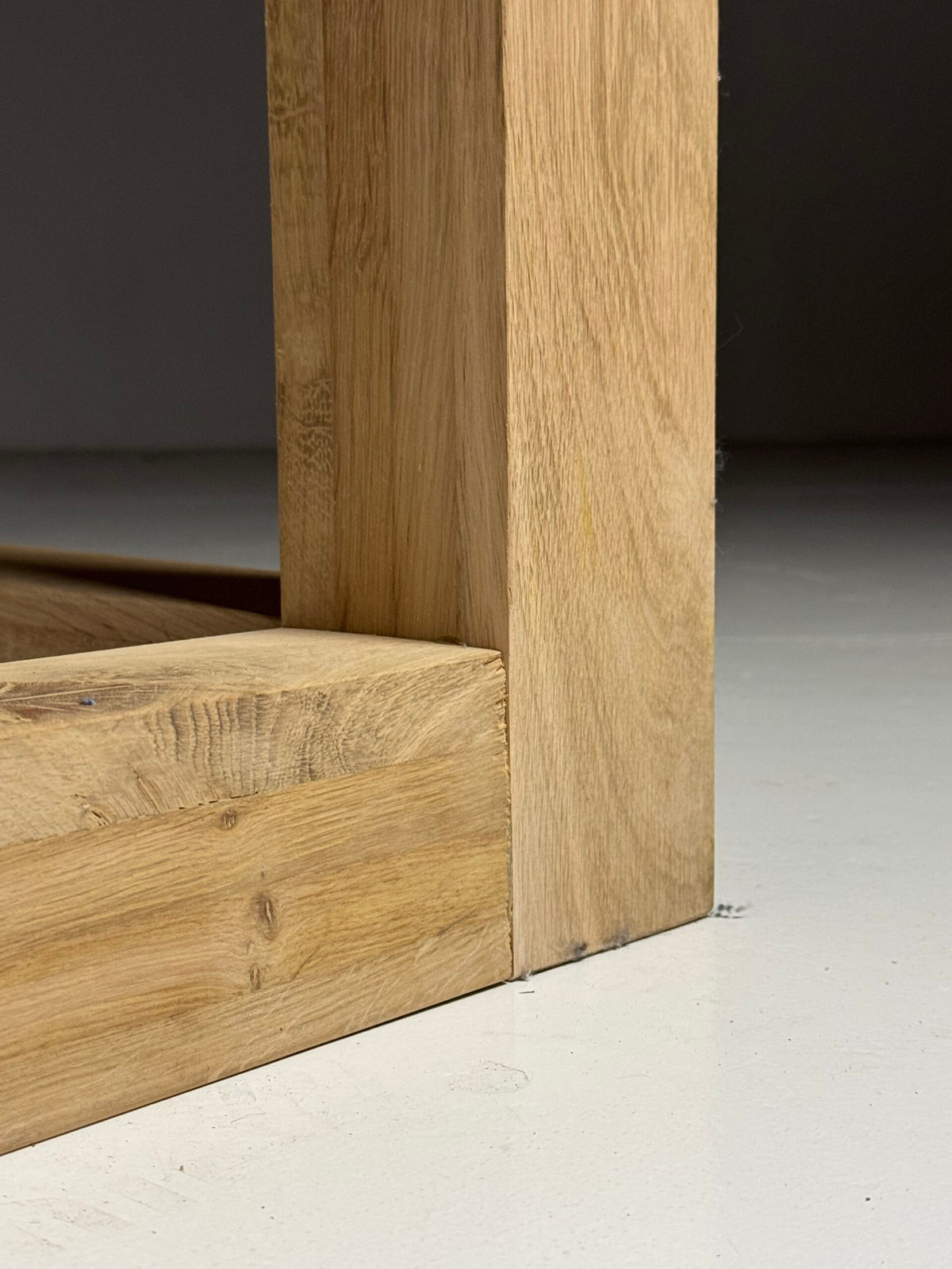 Large Marble Specimen Table on New Oak Base, 1950s to 1960s Top, photo 4