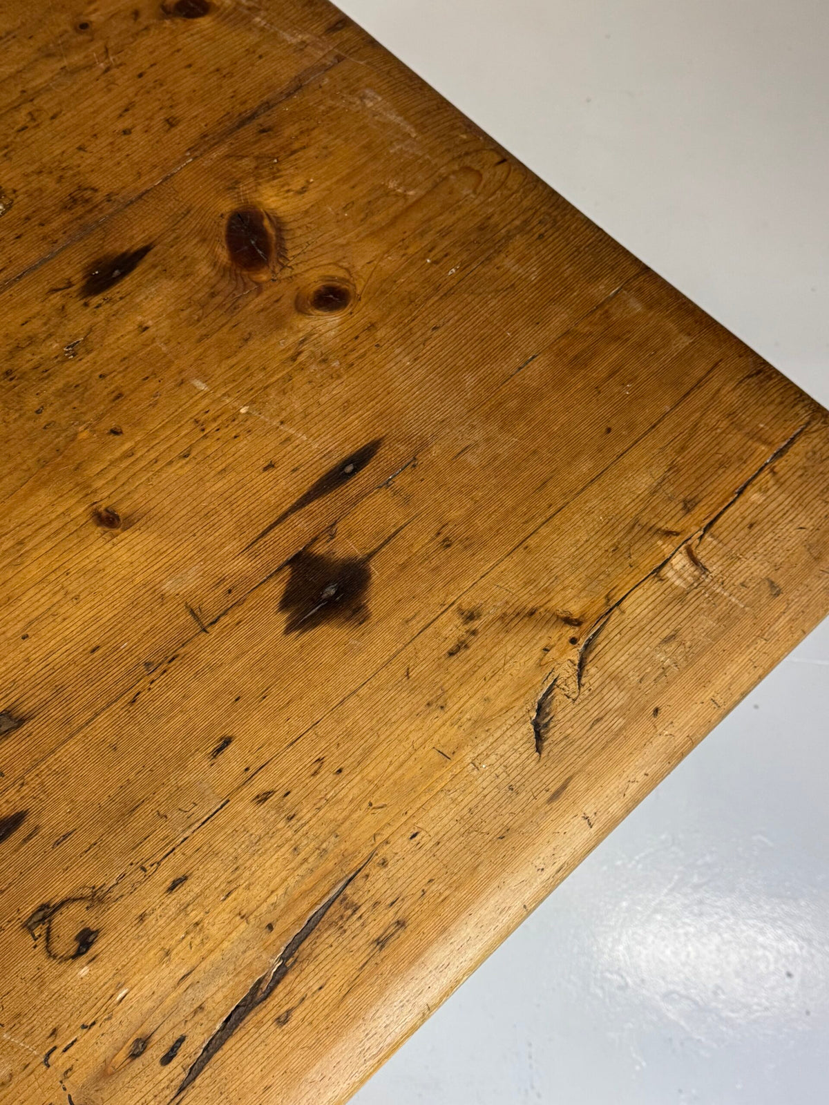 English Pine Refectory Table with Two Drawers, 250 cm, c. 1900, photo 12