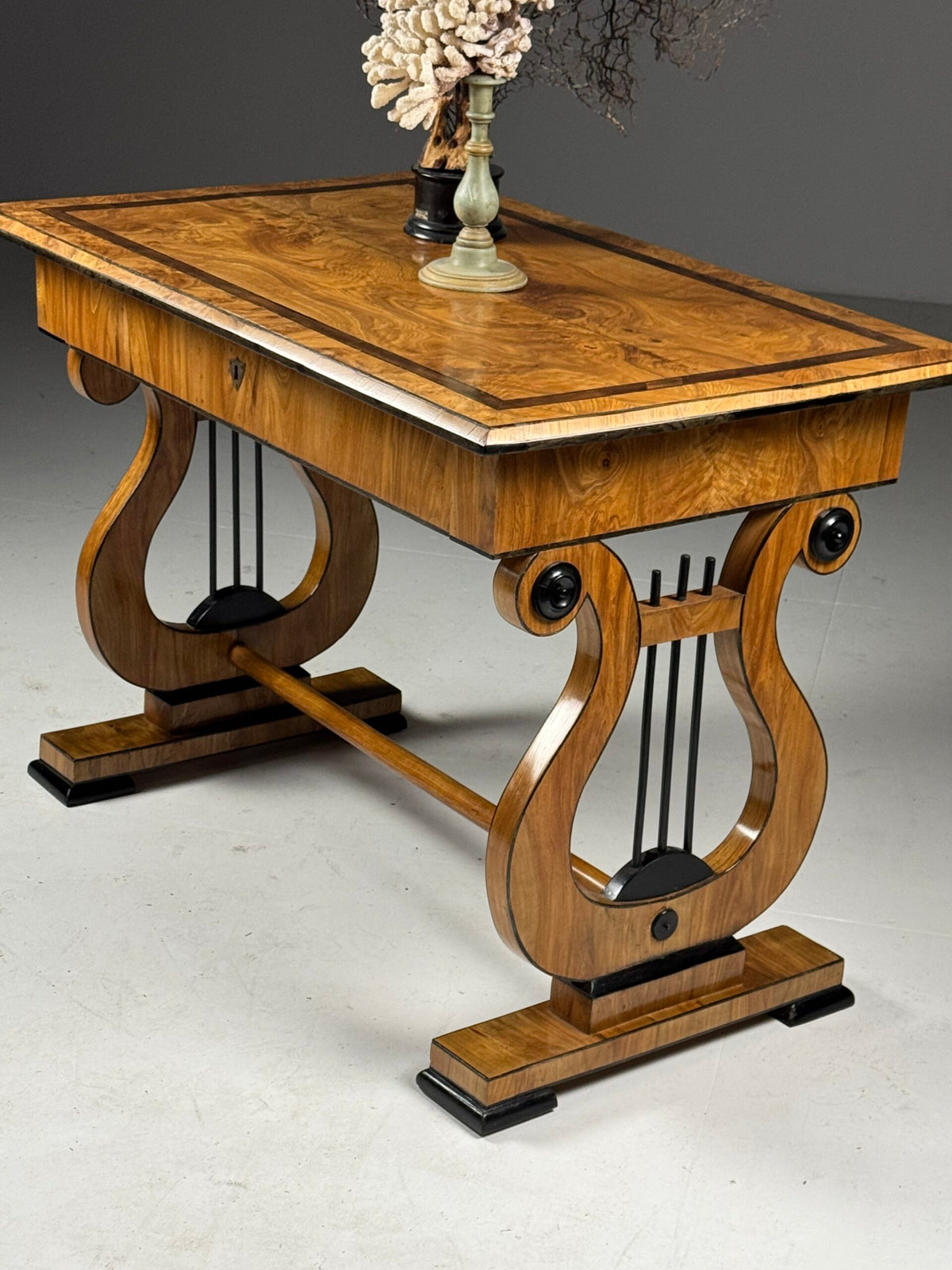Biedermeier Ash Writing Table, Germany or Austria, Mid 19th Century, photo 4