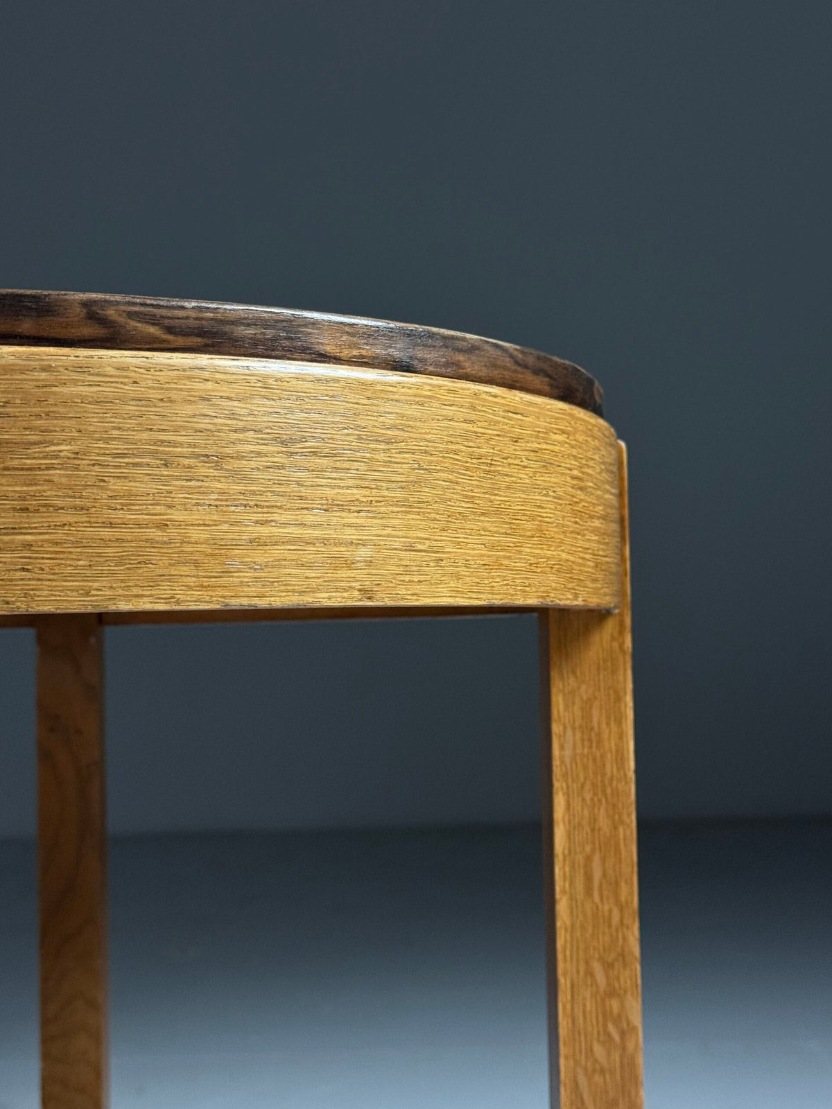 Art Deco Oak Side Table with Star Inlay, Early 20th Century, photo 10