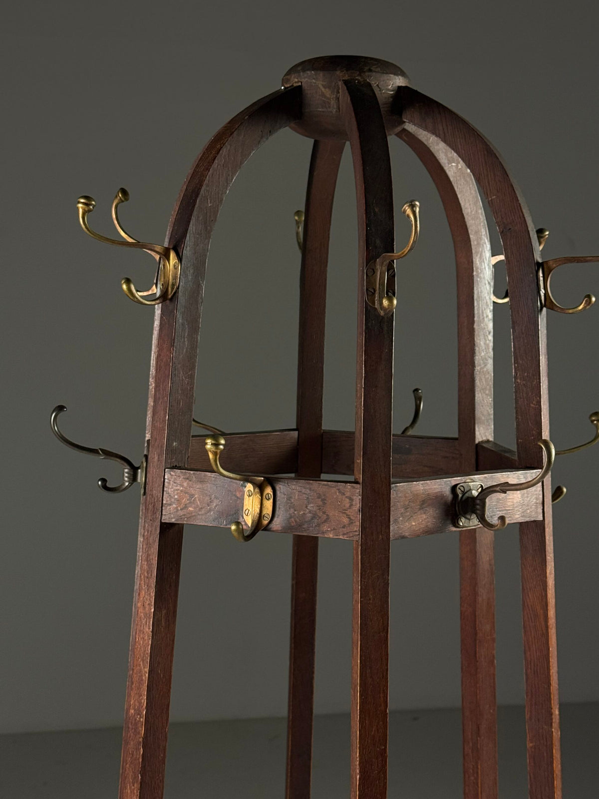 Arts and Crafts Oak Coat Stand, Early 20th Century, photo 3