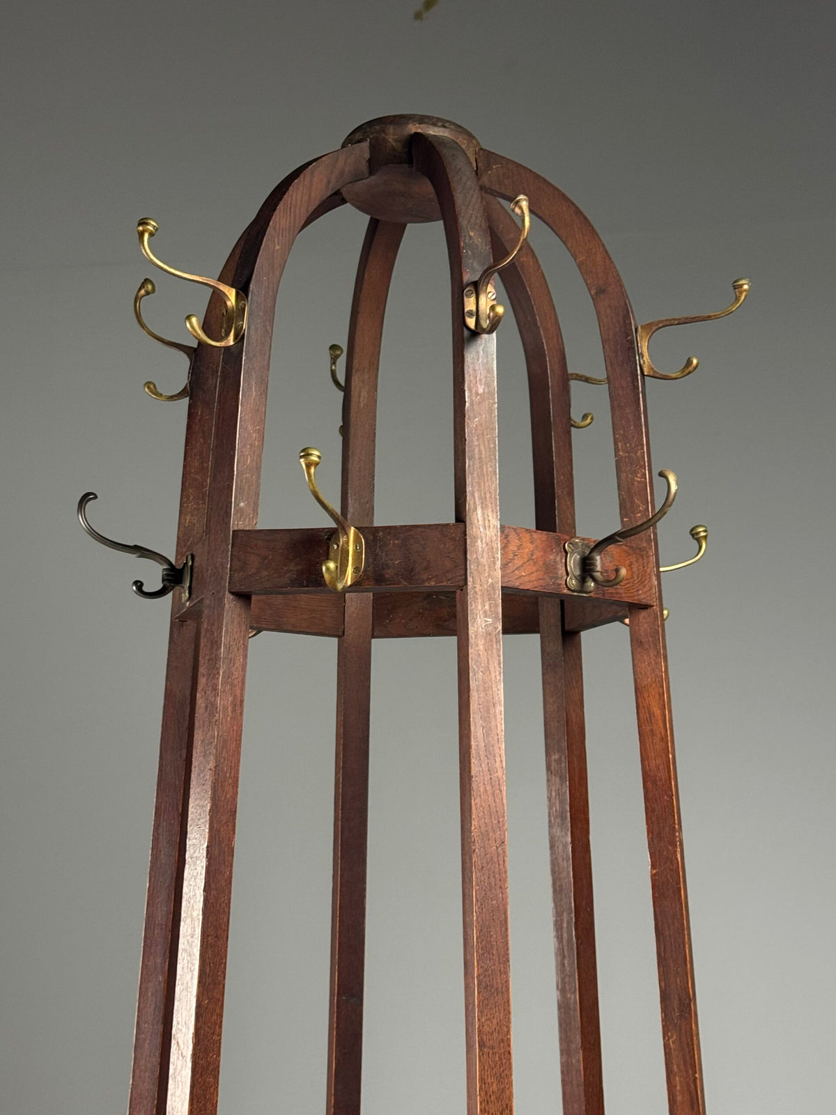 Arts and Crafts Oak Coat Stand, Early 20th Century, photo 13