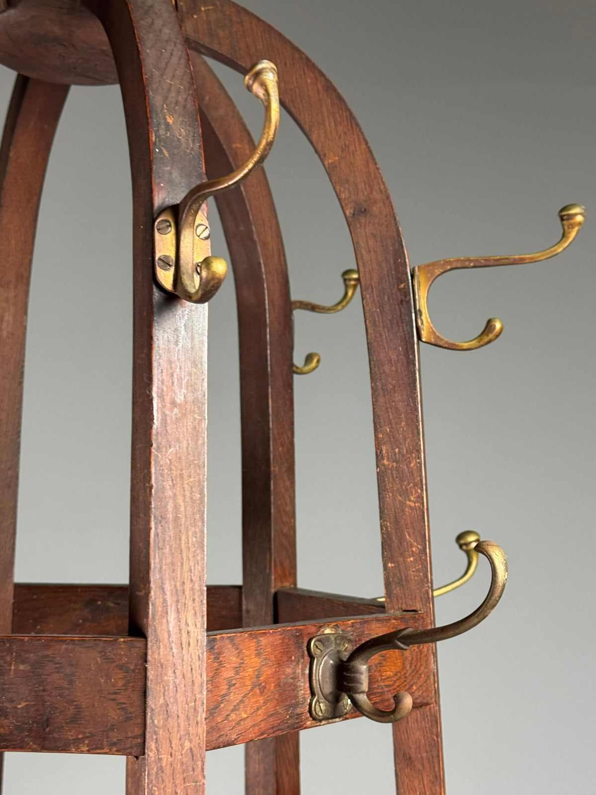 Arts and Crafts Oak Coat Stand, Early 20th Century, photo 15