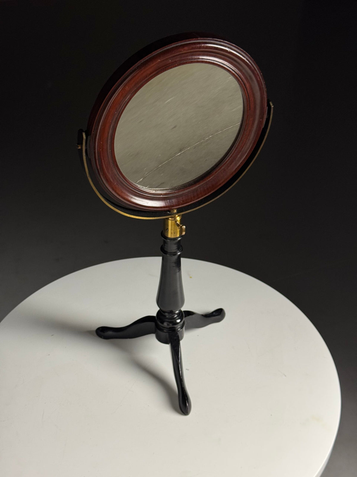 English Mahogany Dressing Table Mirror with Cast Iron Base, photo 4