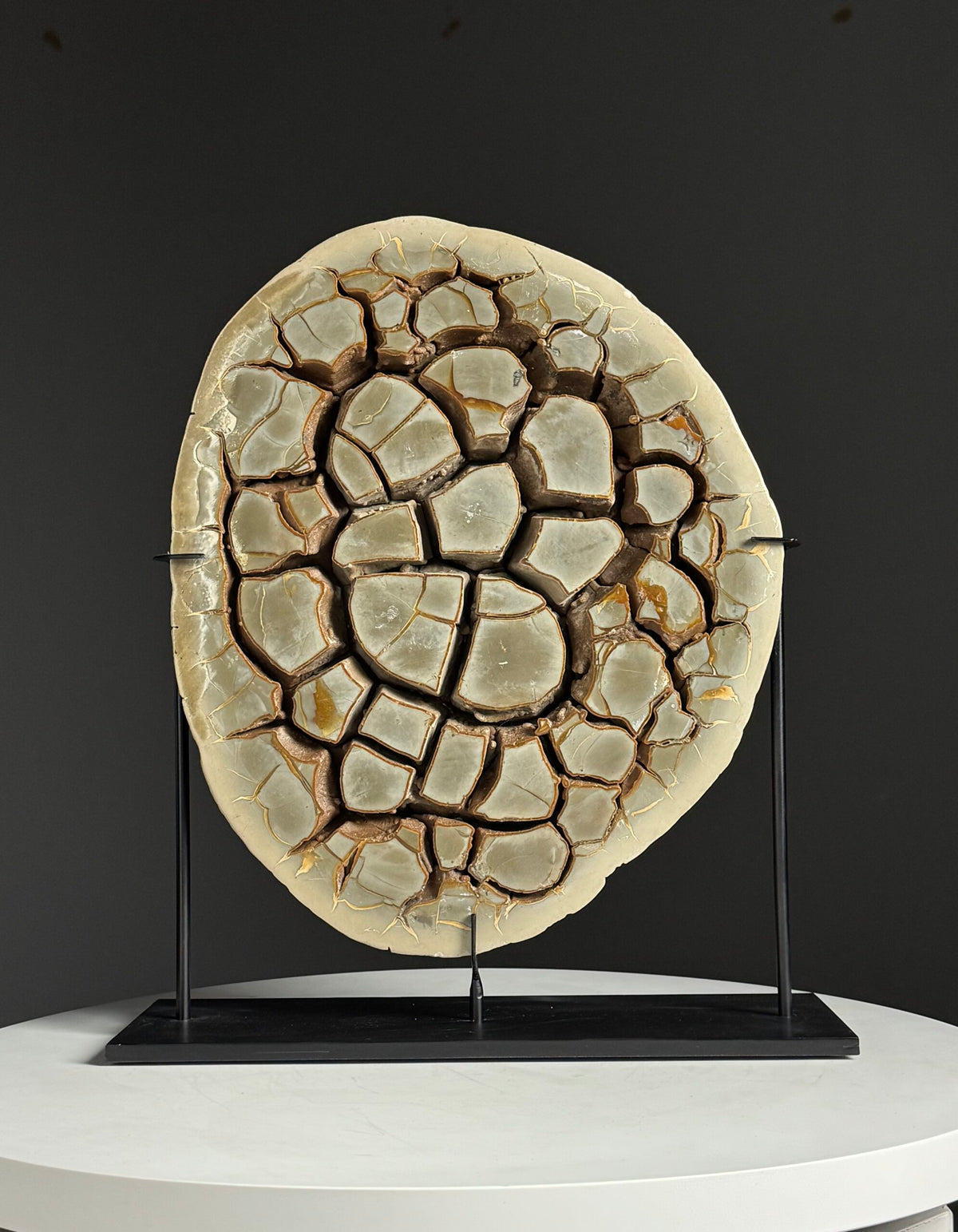 Large Septarian Nodule on Custom Stand, photo 3