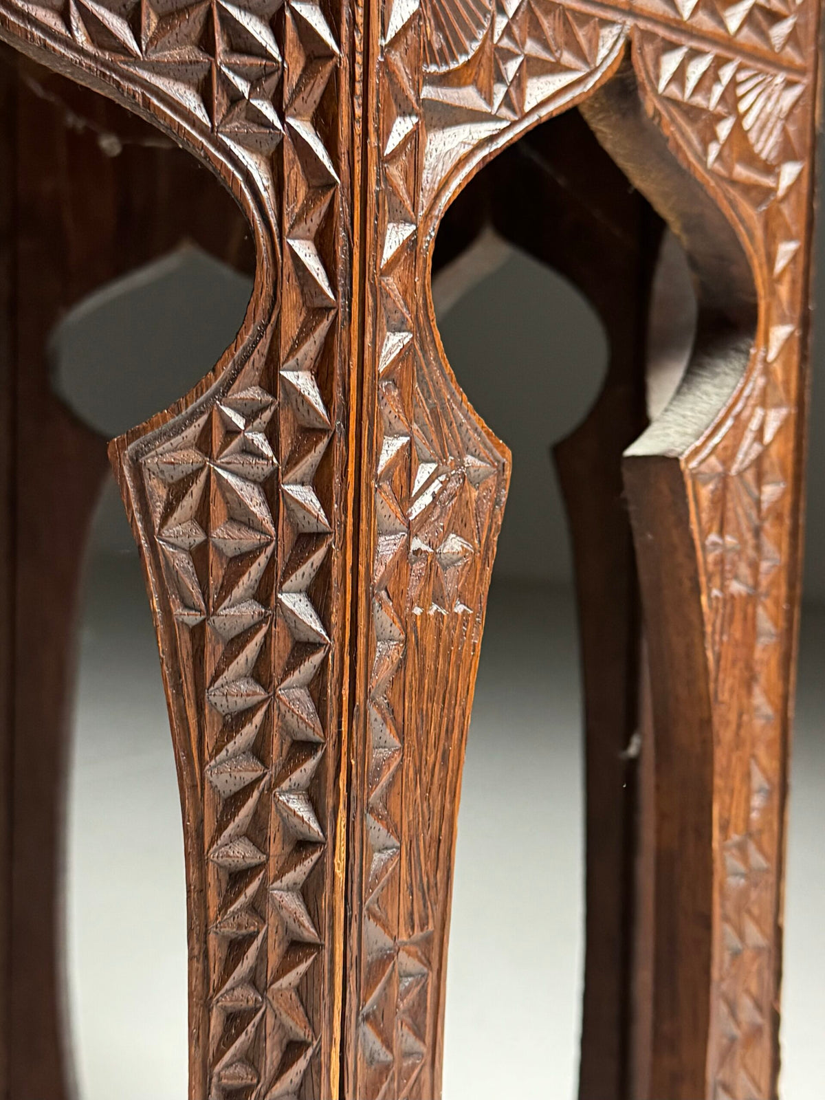Anglo Indian Carved Hardwood Side Table, circa 1900, photo 7