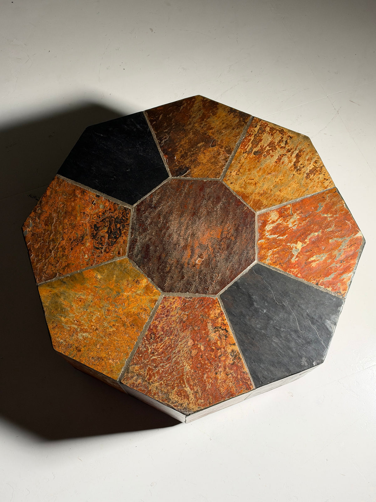 1970s slate coffee table