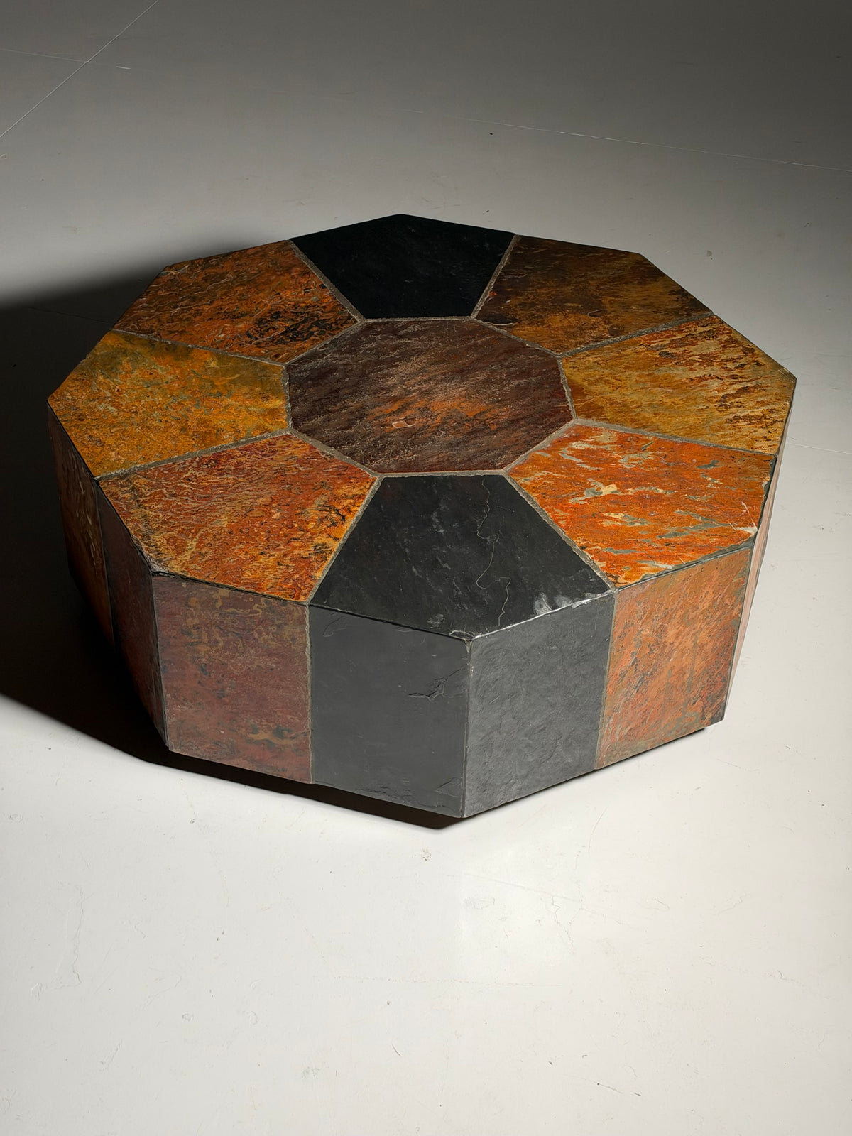 1970s slate coffee table