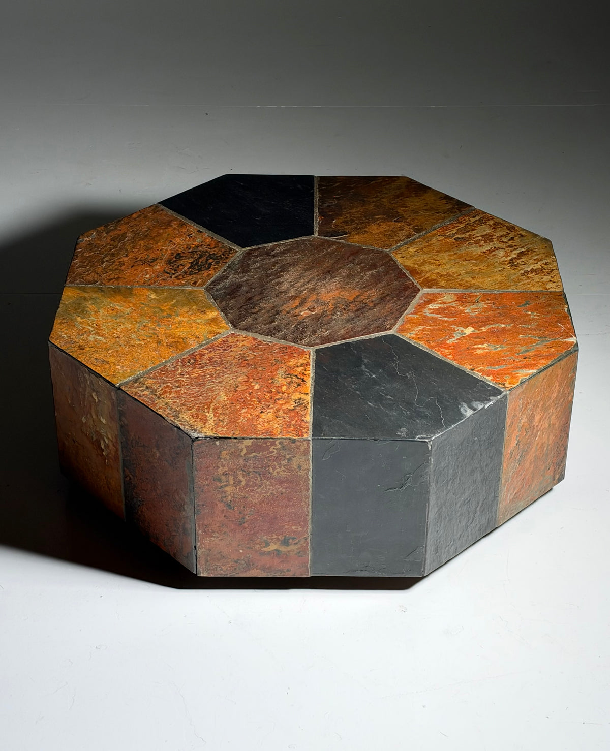 1970s slate coffee table