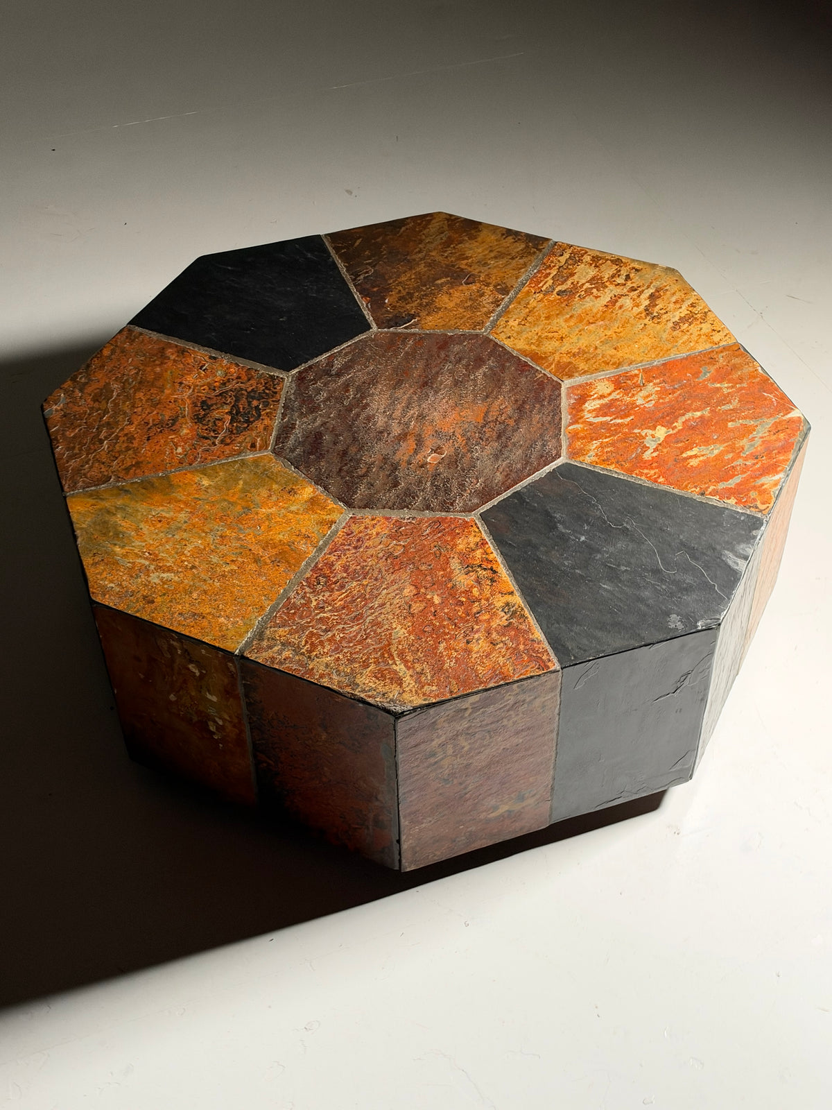 1970s slate coffee table