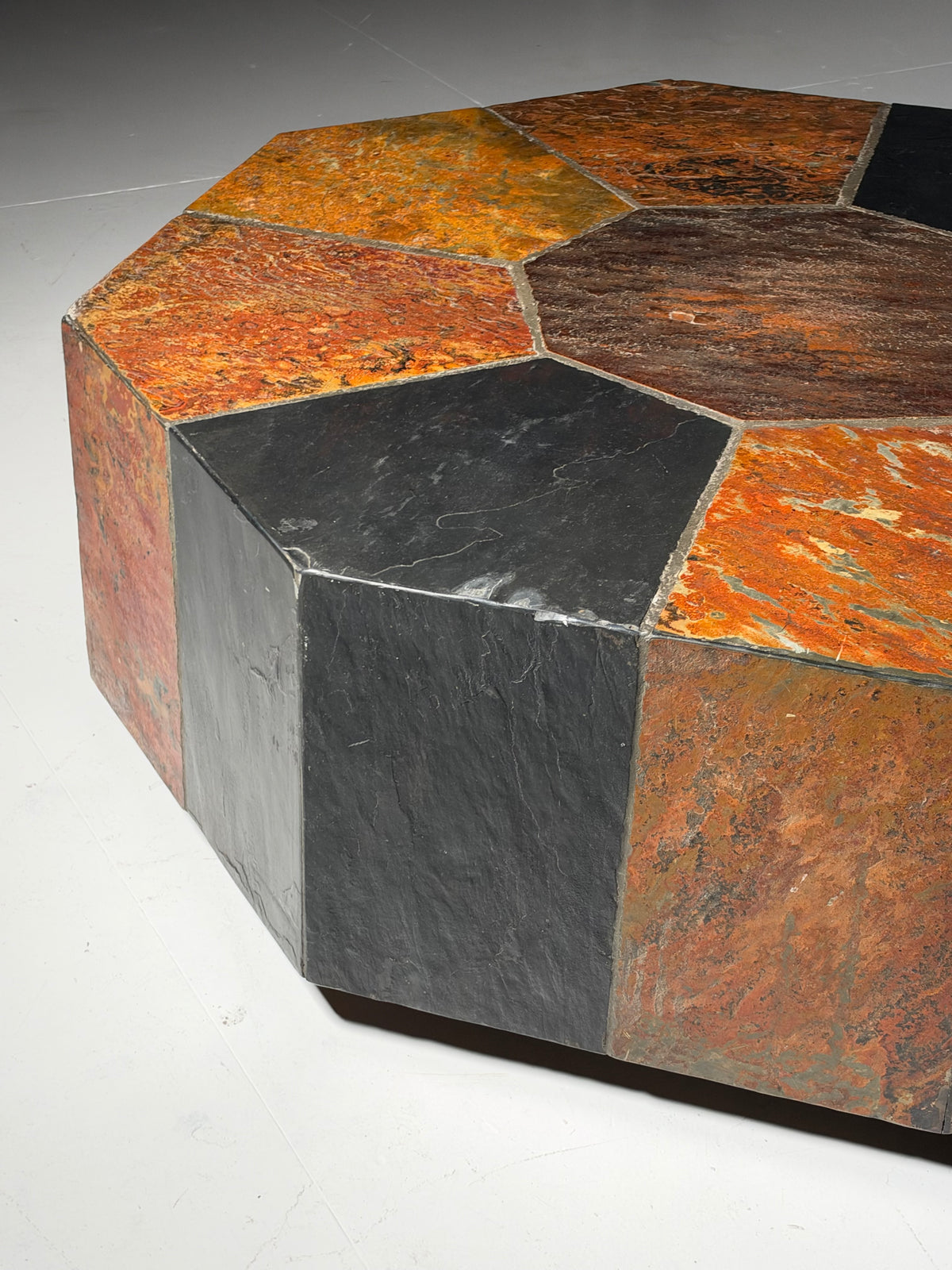 1970s slate coffee table