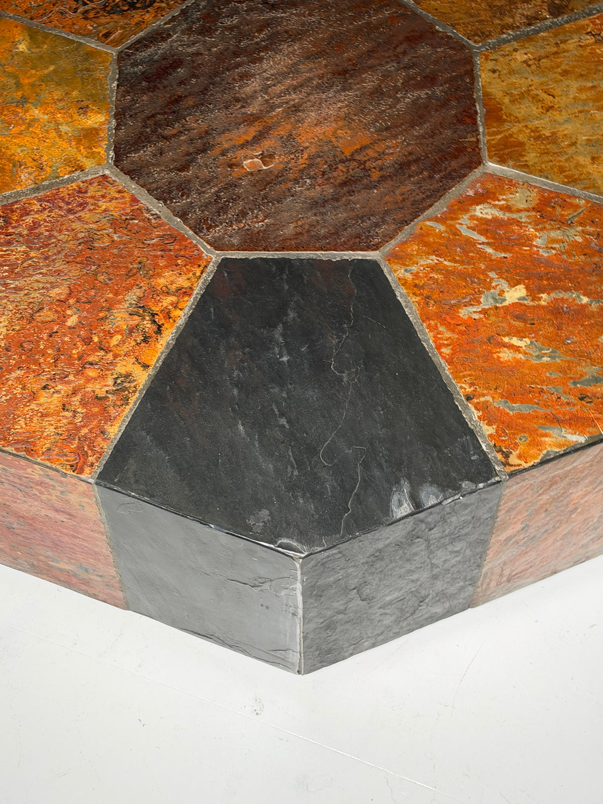1970s slate coffee table