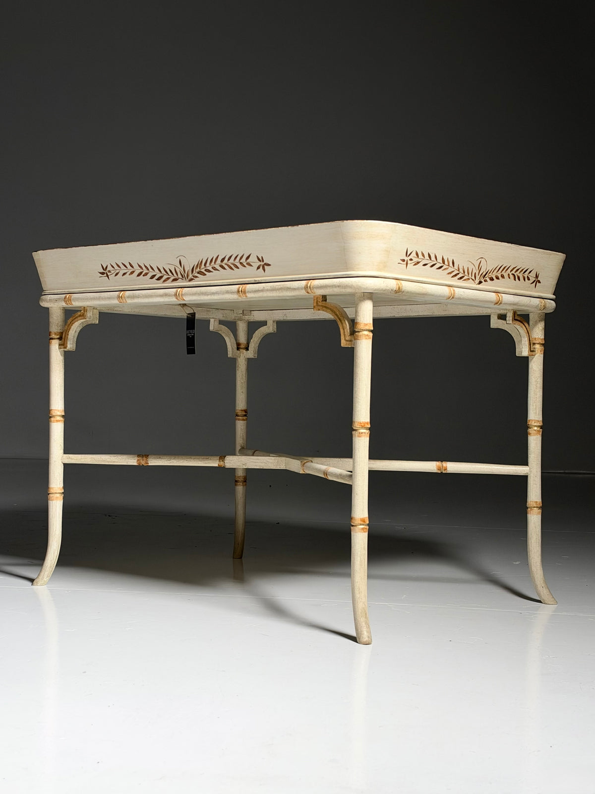 Faux Bamboo tray table side table