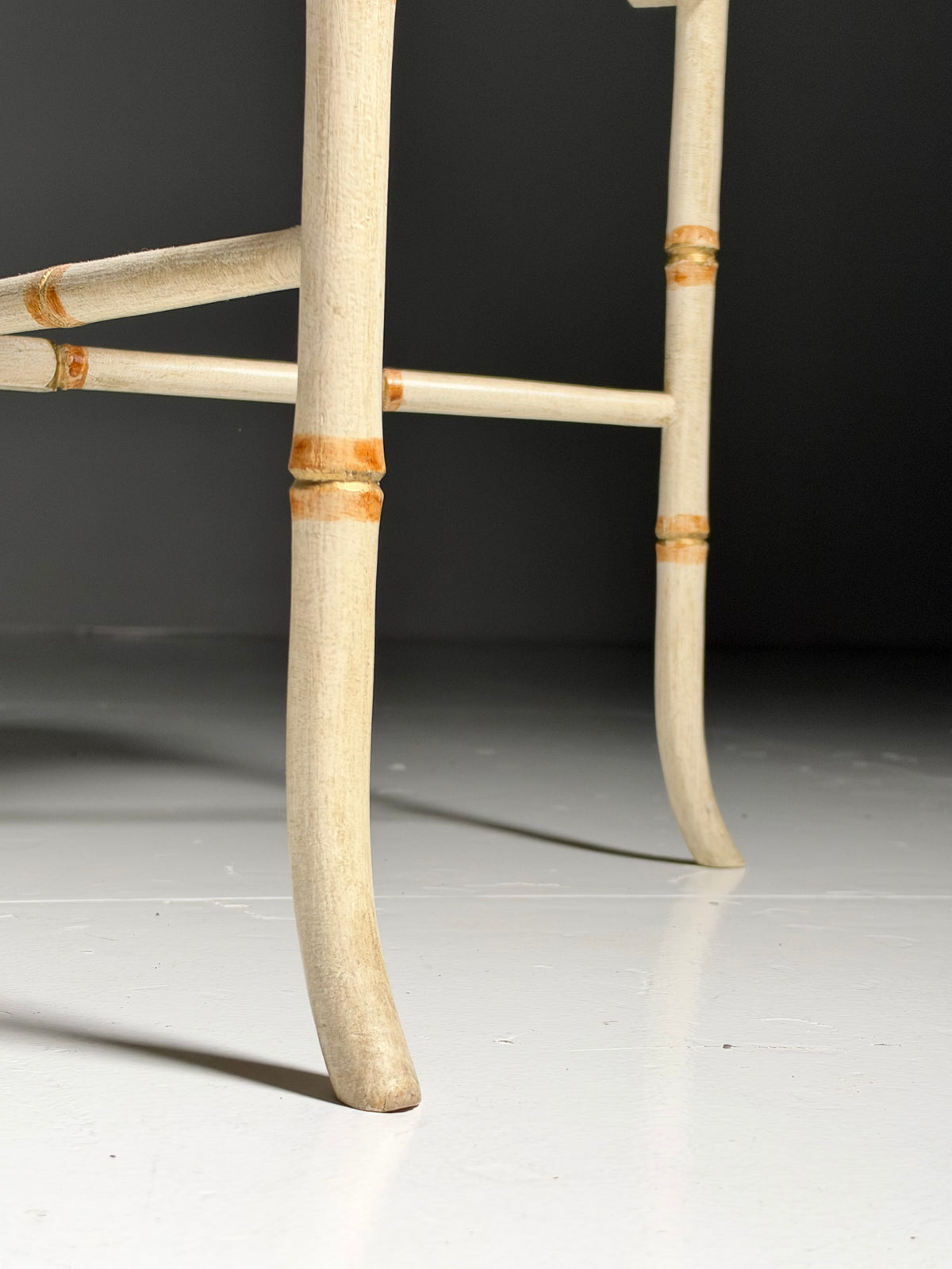 Faux Bamboo tray table side table