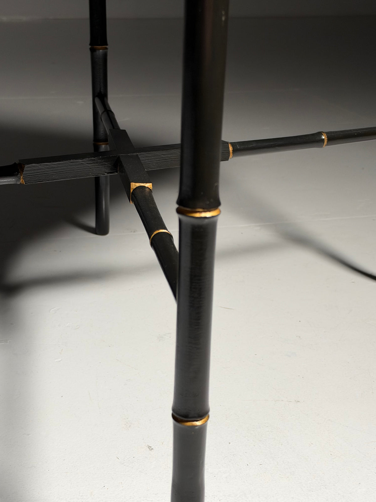 Faux Bamboo tray table side table