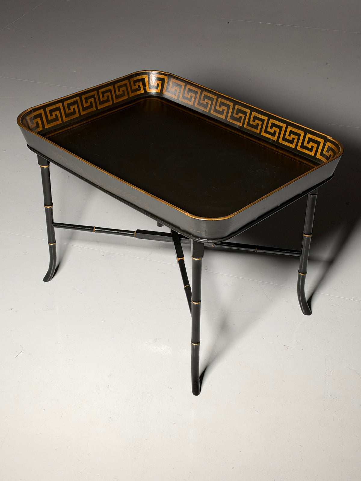Faux Bamboo tray table side table