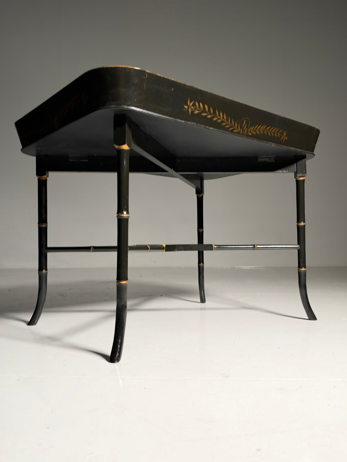 Faux Bamboo tray table side table