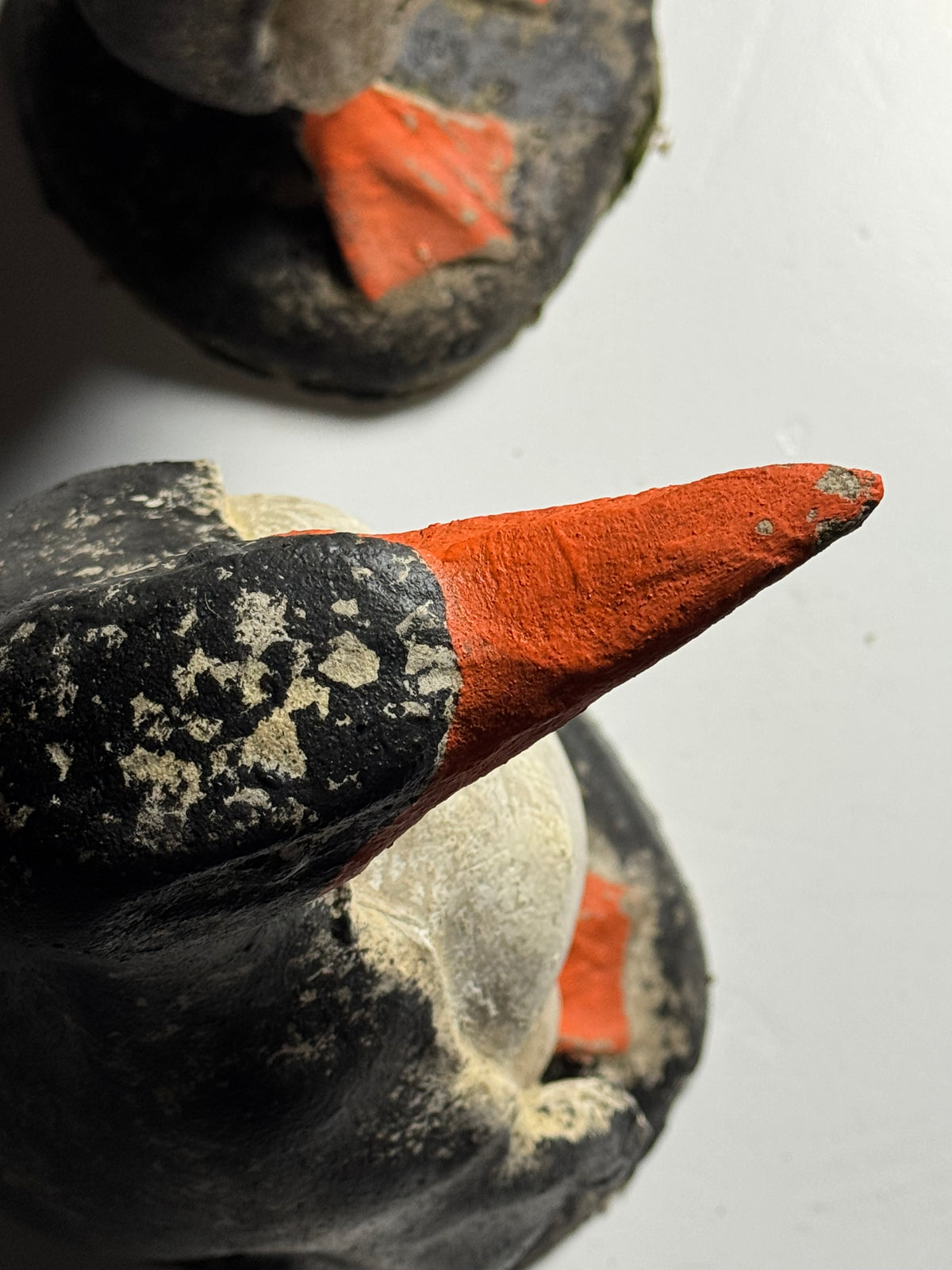 Set of 2 concrete penguin garden statues