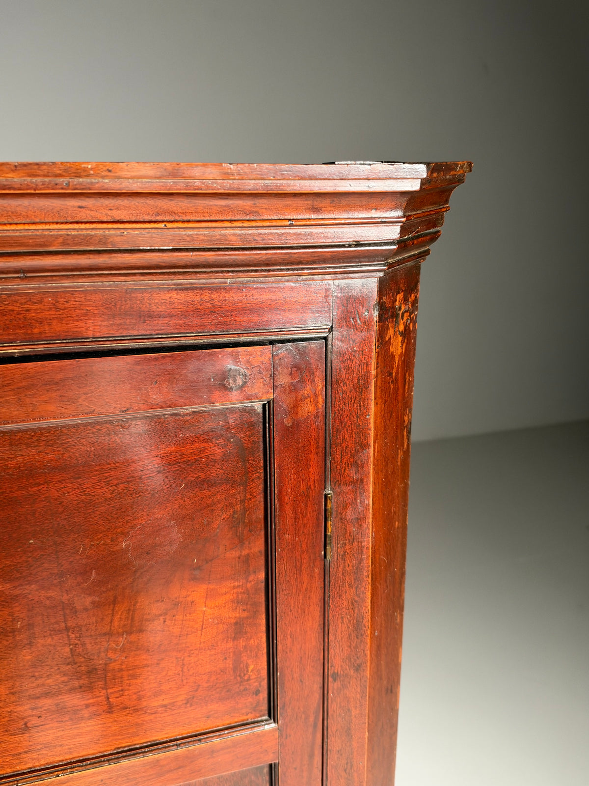19th century English mahogany corner cabinet
