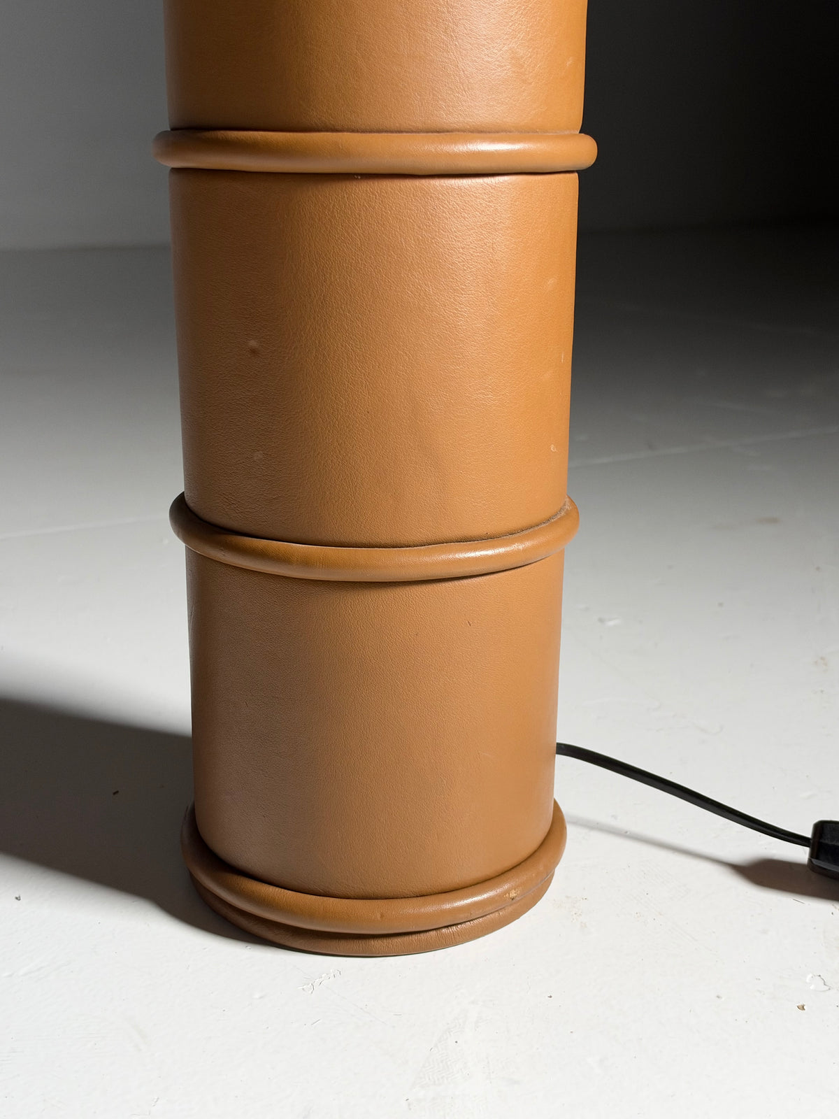 Large leather table lamp