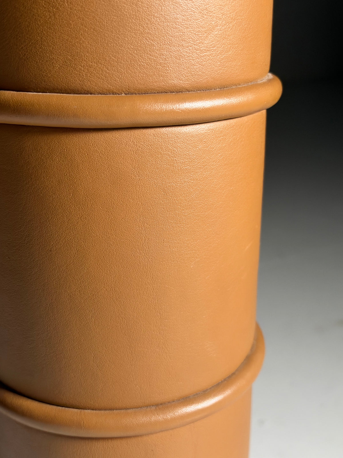 Large leather table lamp