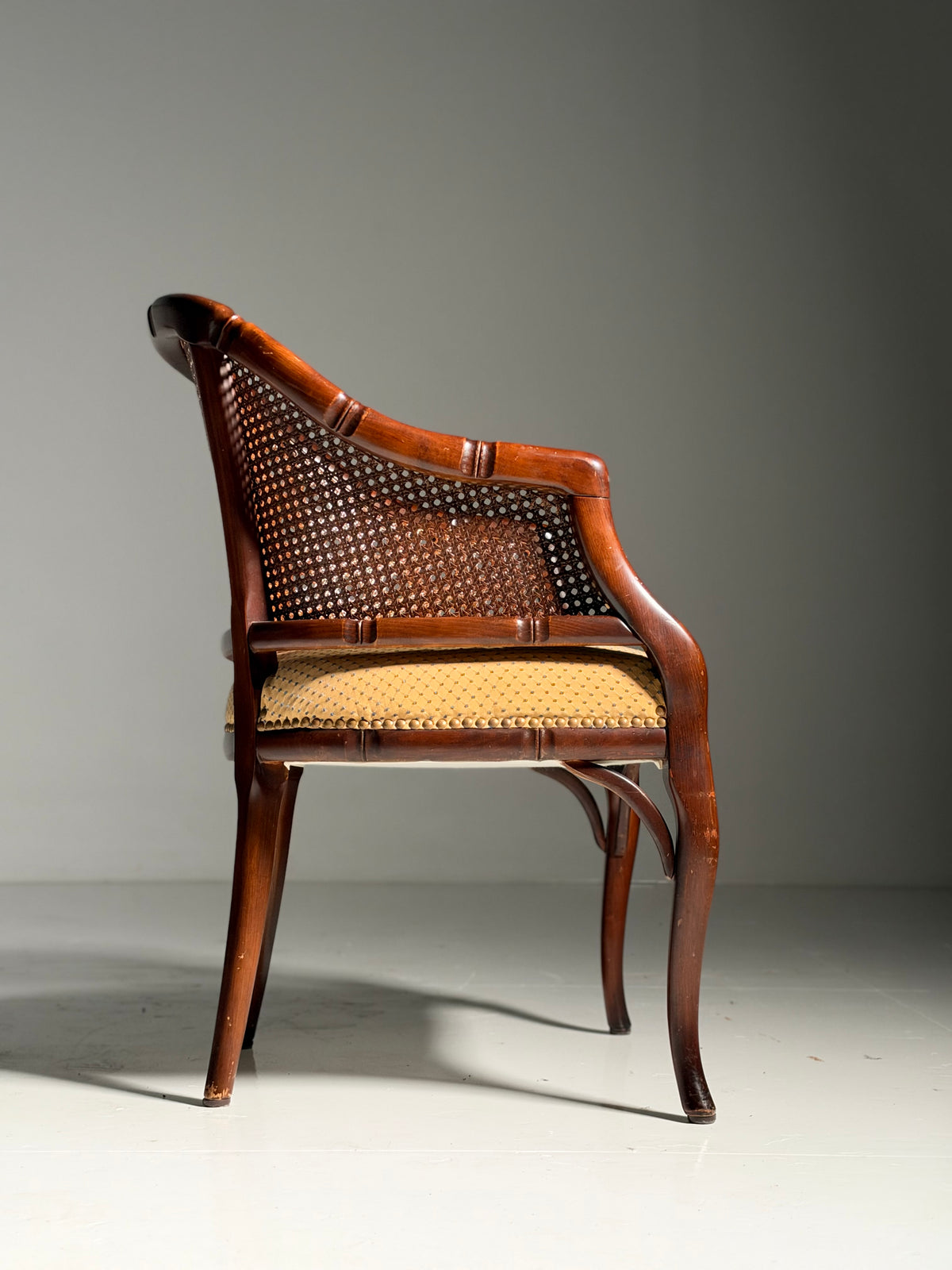 Set of 2 faux bamboo armchairs