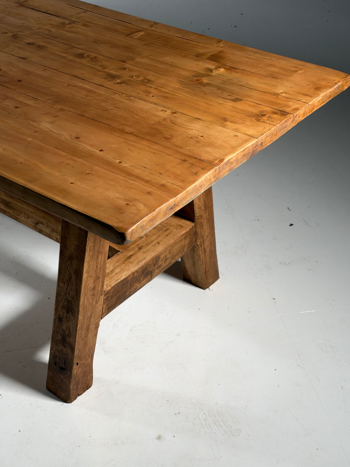 Grote kloostertafel hout landelijk 298cm