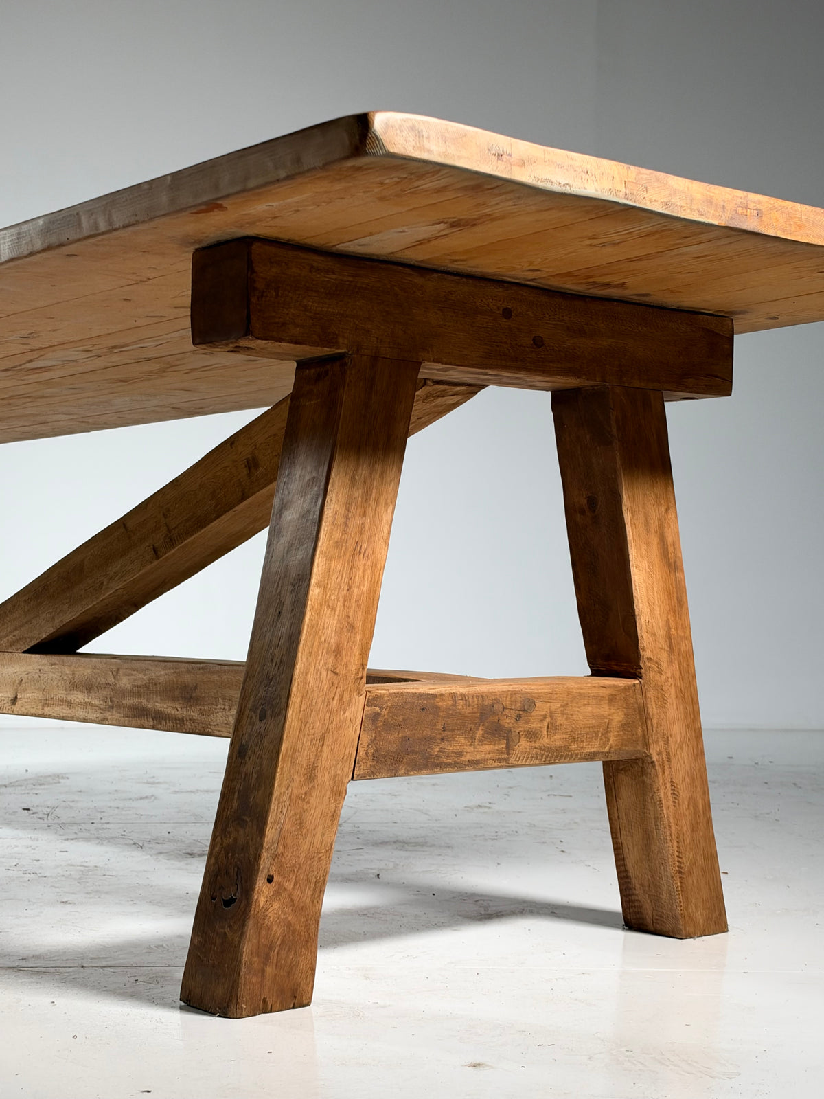 Grote kloostertafel hout landelijk 298cm